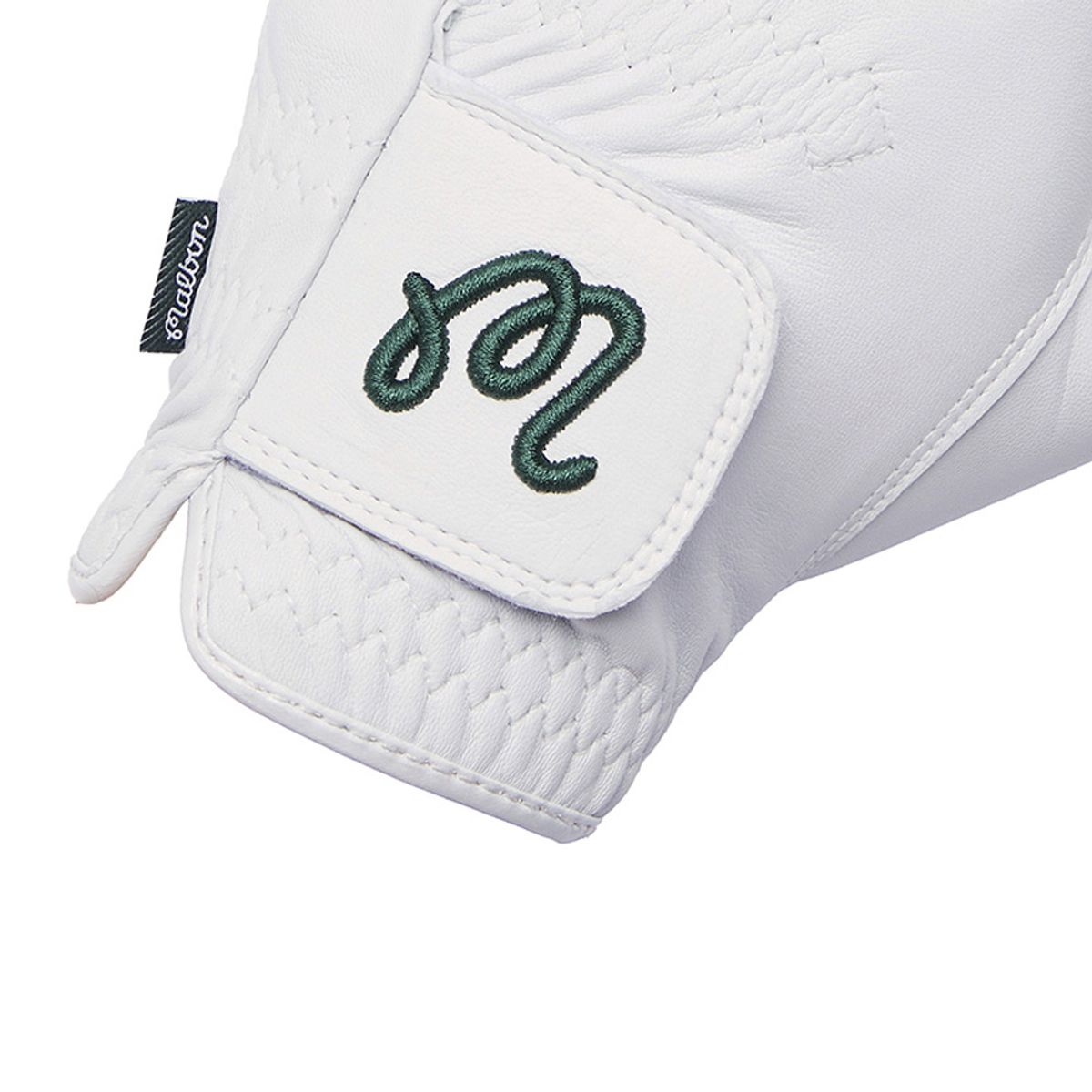 말본 골프(MALBON GOLF) 공용 M 자수 로고 왼손 장갑 WHITE