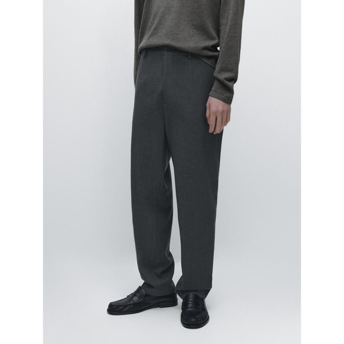마시모두띠(MASSIMO DUTTI) 스트럭처드 쿨 울 팬츠