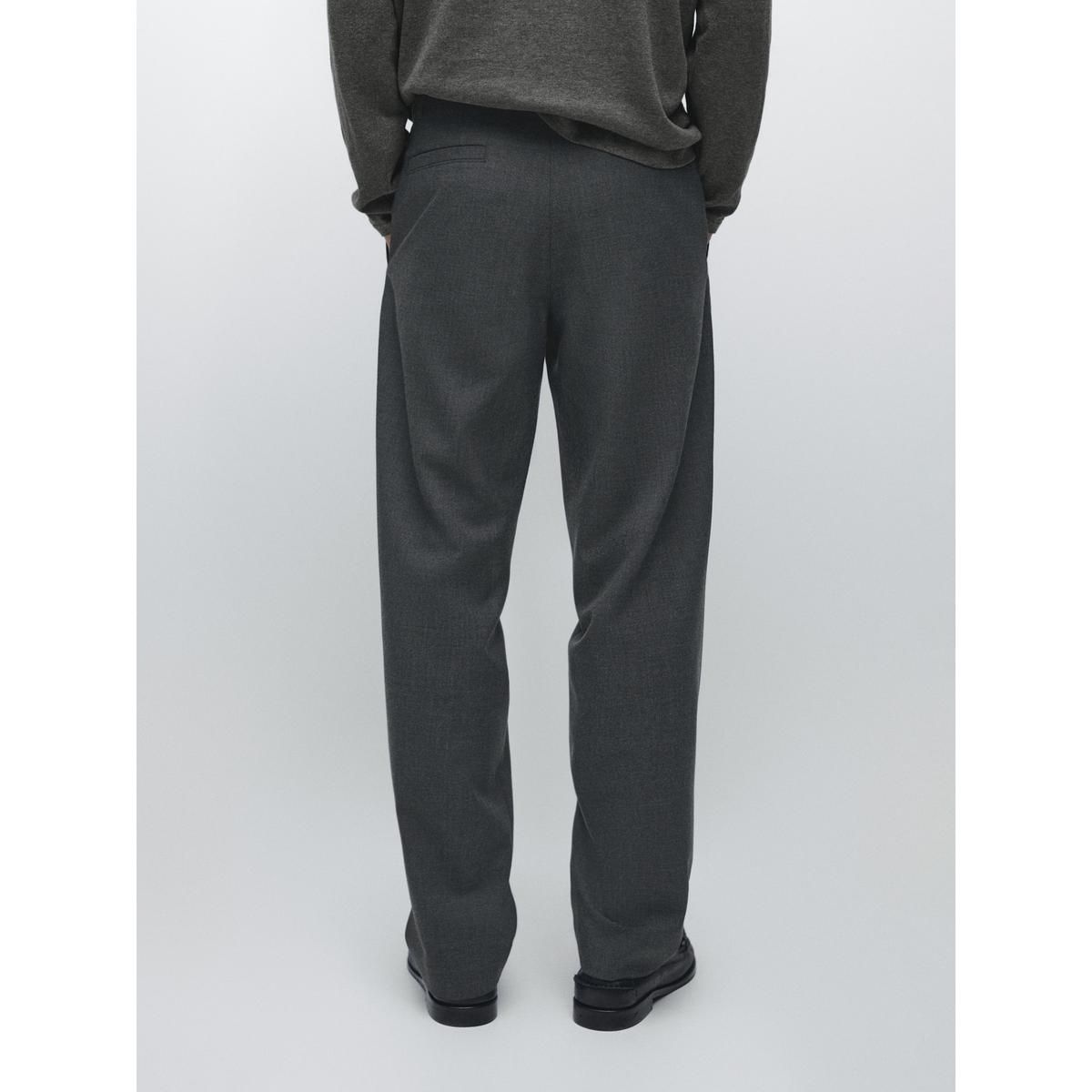 마시모두띠(MASSIMO DUTTI) 스트럭처드 쿨 울 팬츠