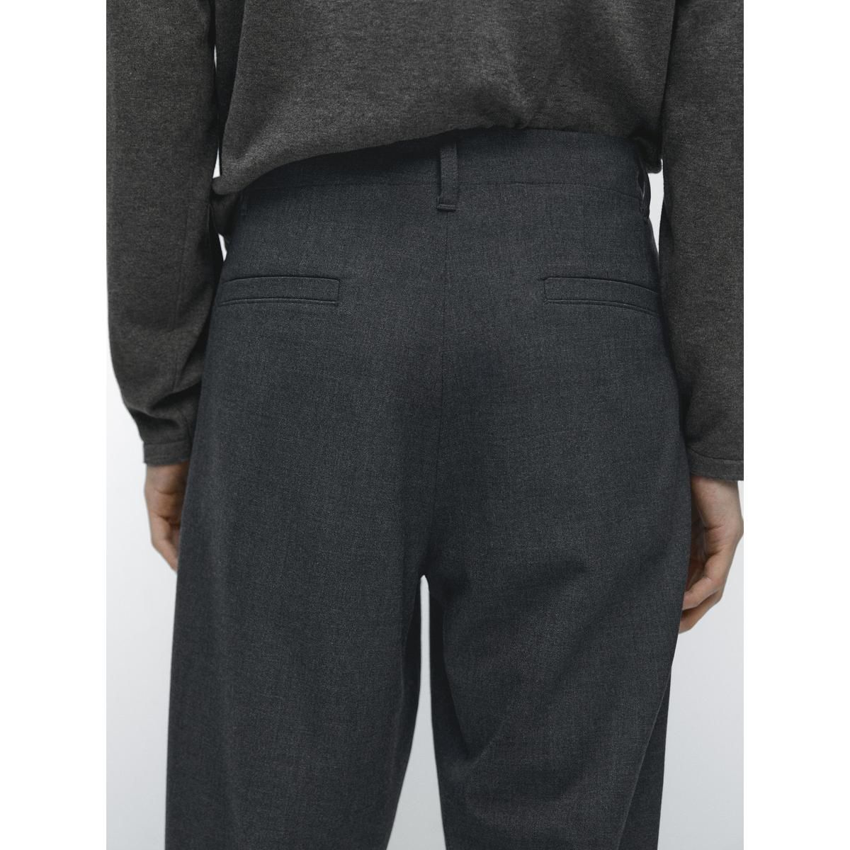 마시모두띠(MASSIMO DUTTI) 스트럭처드 쿨 울 팬츠