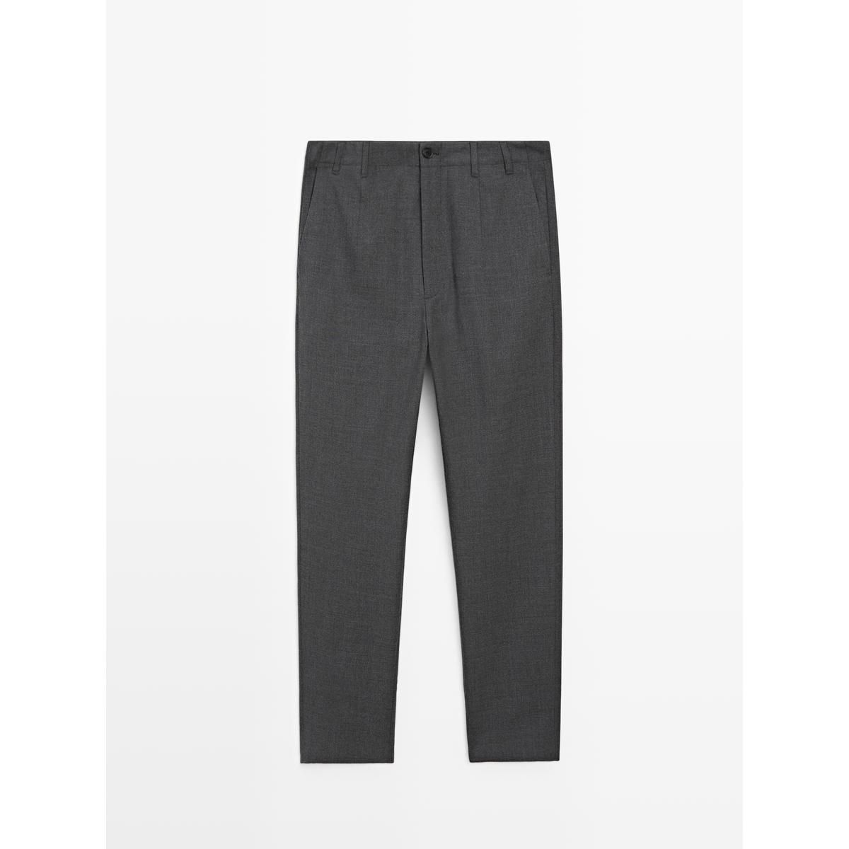 마시모두띠(MASSIMO DUTTI) 스트럭처드 쿨 울 팬츠