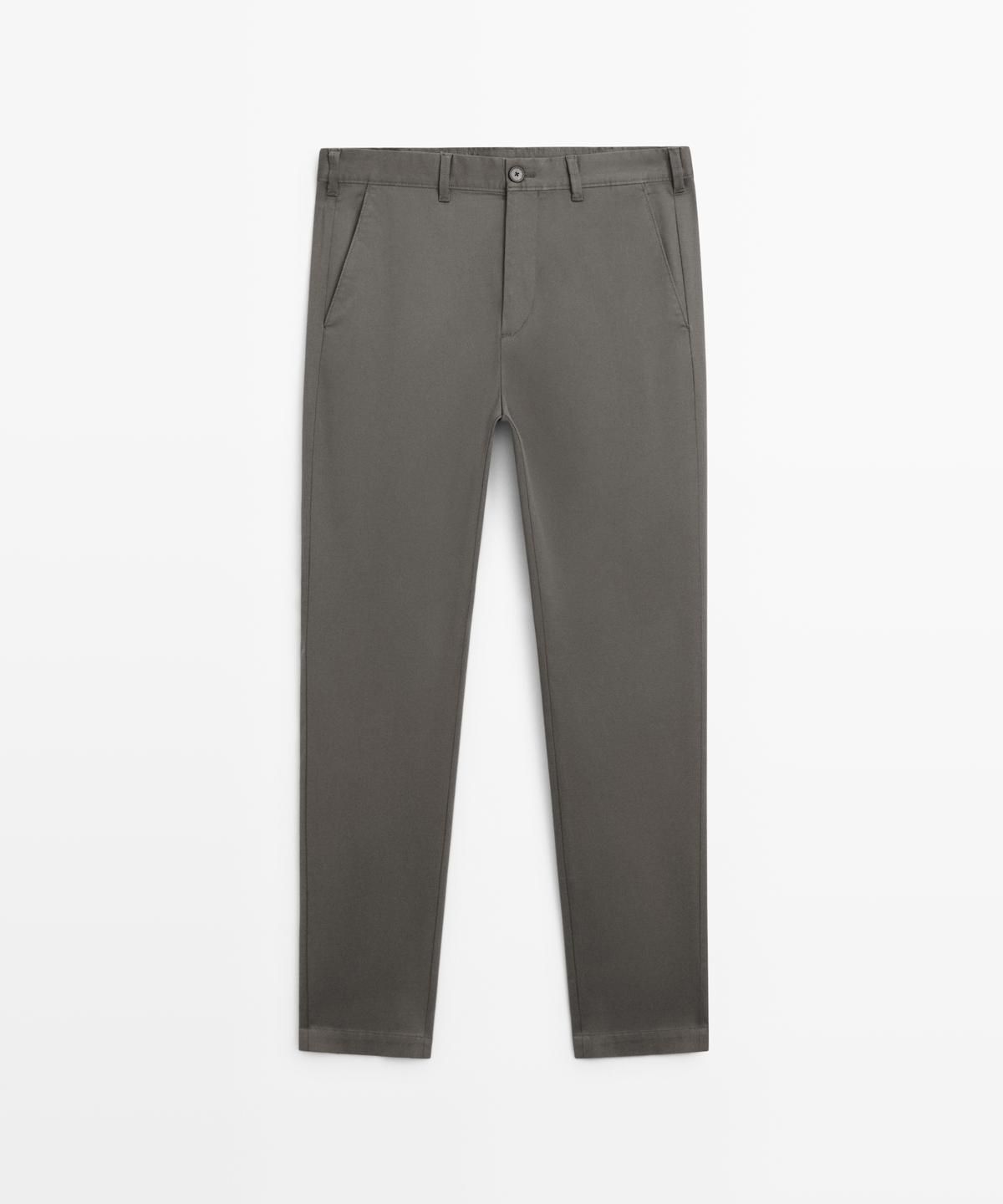 마시모두띠(MASSIMO DUTTI) 코튼 블렌드 슬림핏 팬츠