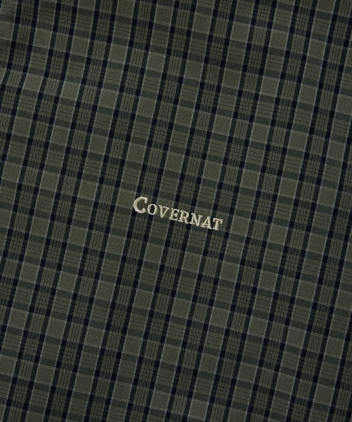커버낫(COVERNAT) 체크 코튼 블루종 카키