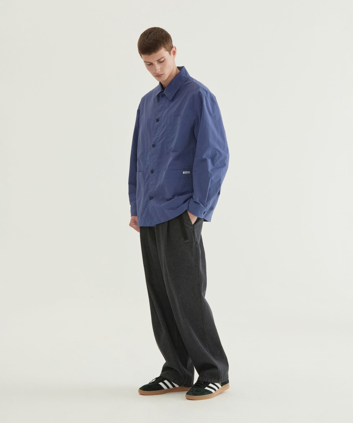 커버낫(COVERNAT) 가먼트 워시드 커버올 자켓 로얄 블루