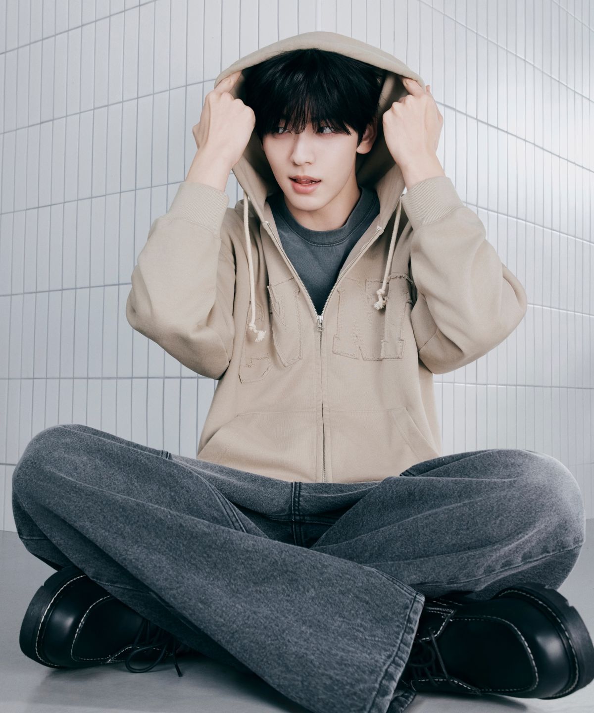 커버낫(COVERNAT) 링사 와이드 데님 팬츠 인디고 미디엄