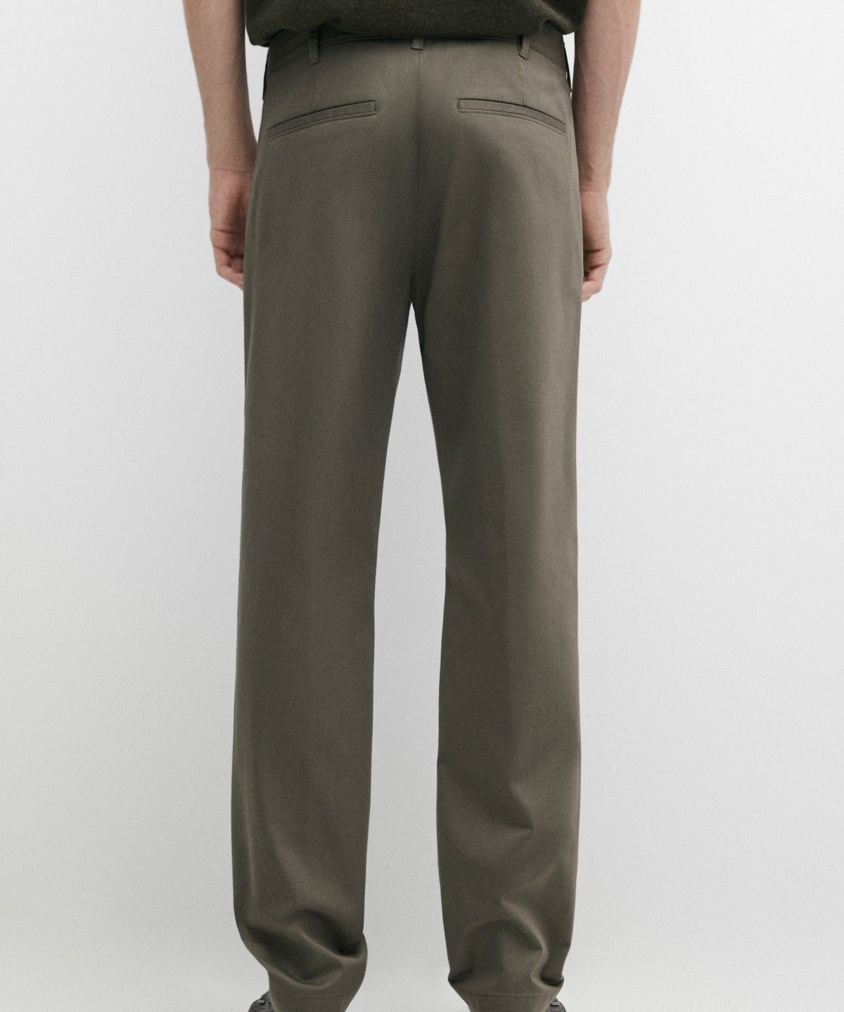 마시모두띠(MASSIMO DUTTI) 코튼 블렌드 슬림핏 팬츠