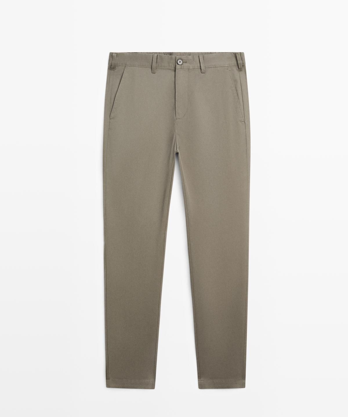 마시모두띠(MASSIMO DUTTI) 코튼 블렌드 슬림핏 팬츠