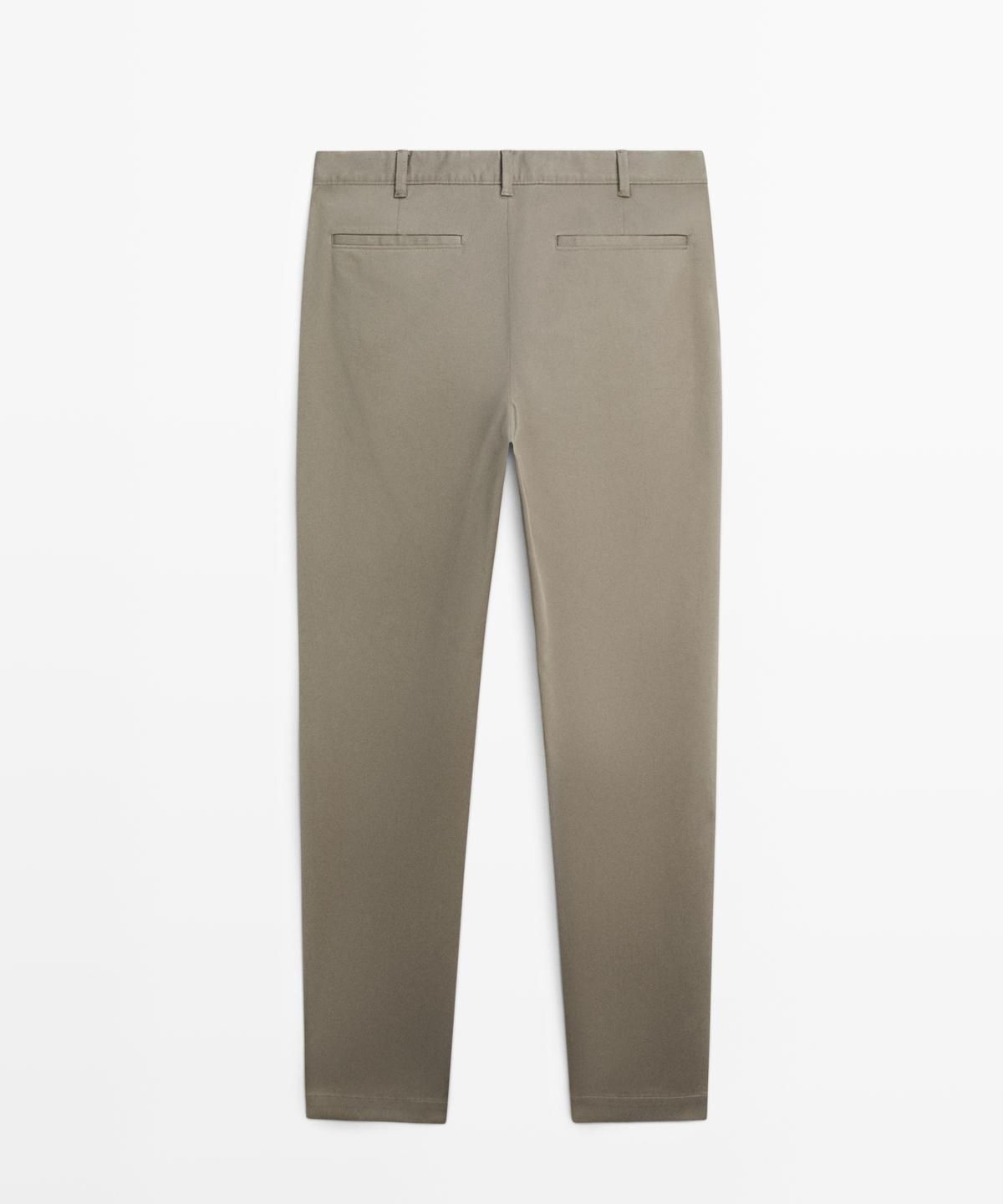 마시모두띠(MASSIMO DUTTI) 코튼 블렌드 슬림핏 팬츠