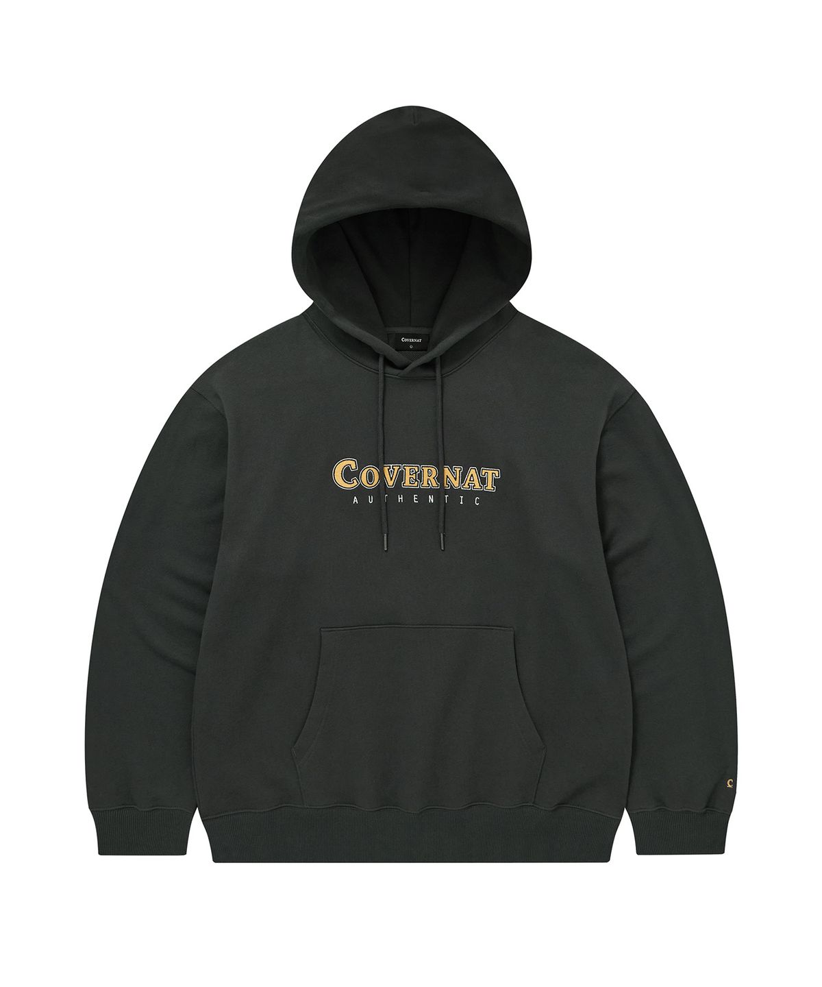 커버낫(COVERNAT) 센터 로고 후디 차콜