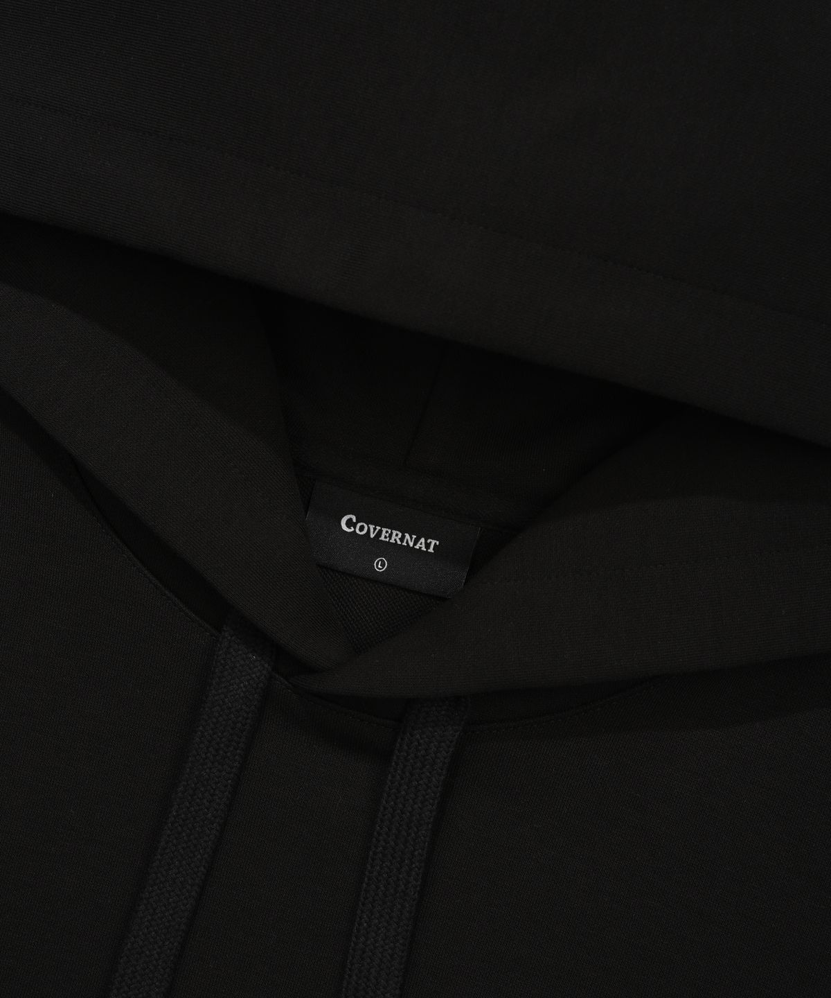 커버낫(COVERNAT) 스몰 C 로고 후디 블랙