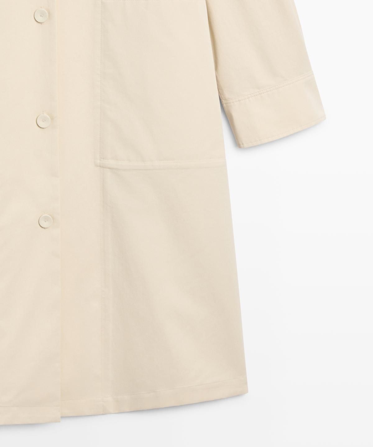 마시모두띠(MASSIMO DUTTI) 롤업 슬리브 코튼 트렌치코트