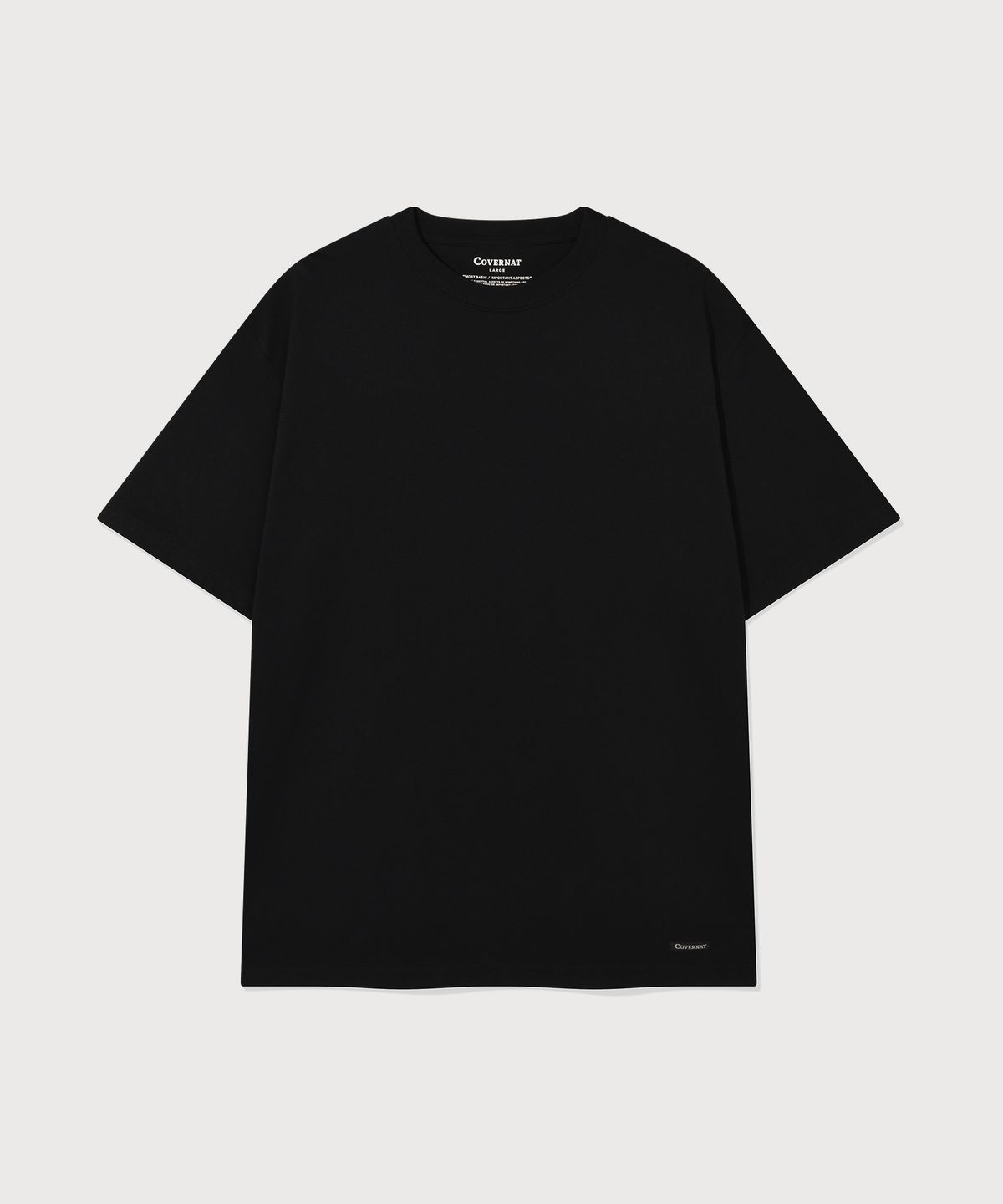 커버낫(COVERNAT) [2PACK] 레이어드 티셔츠 블랙/화이트