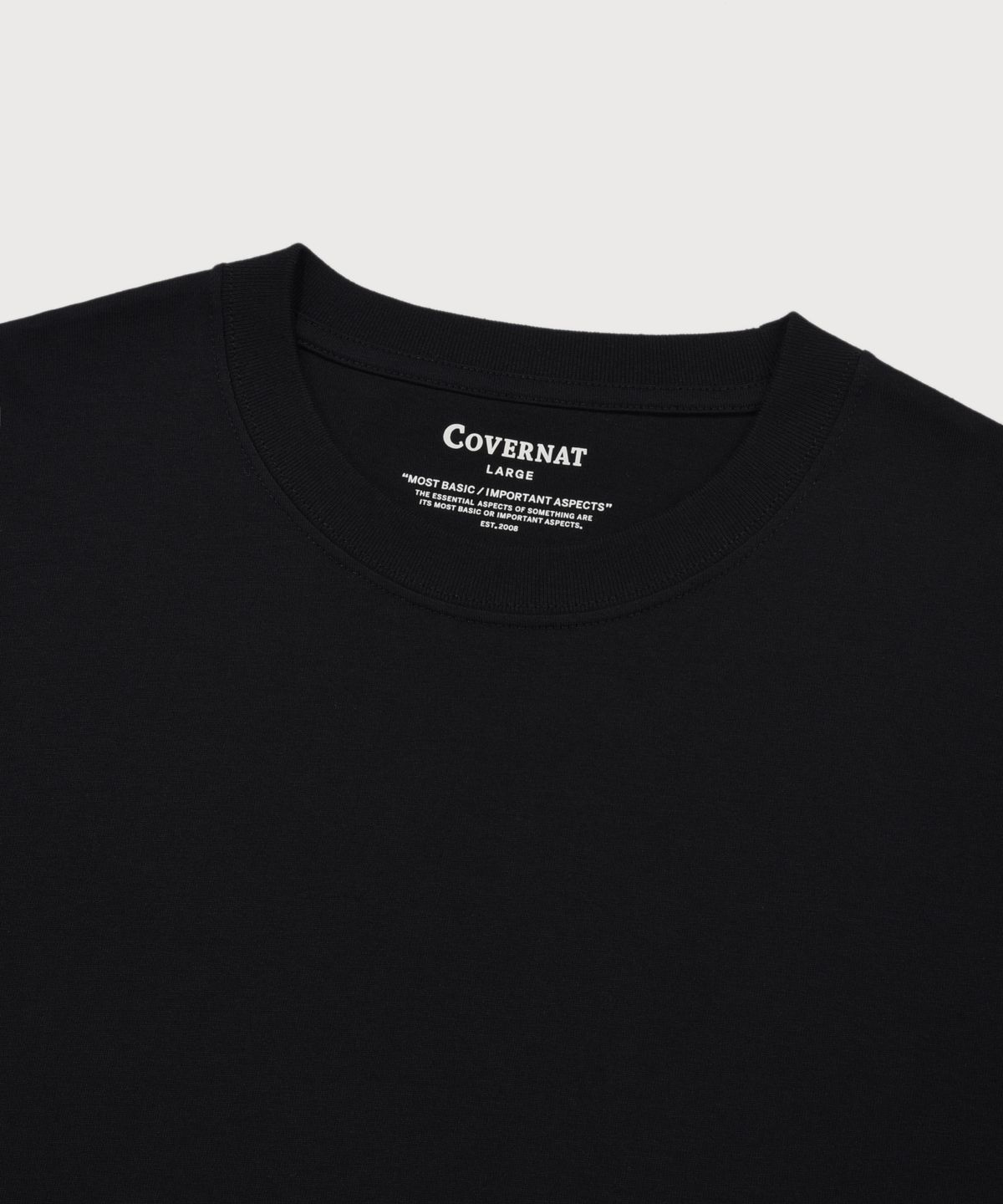 커버낫(COVERNAT) [2PACK] 레이어드 티셔츠 블랙/화이트