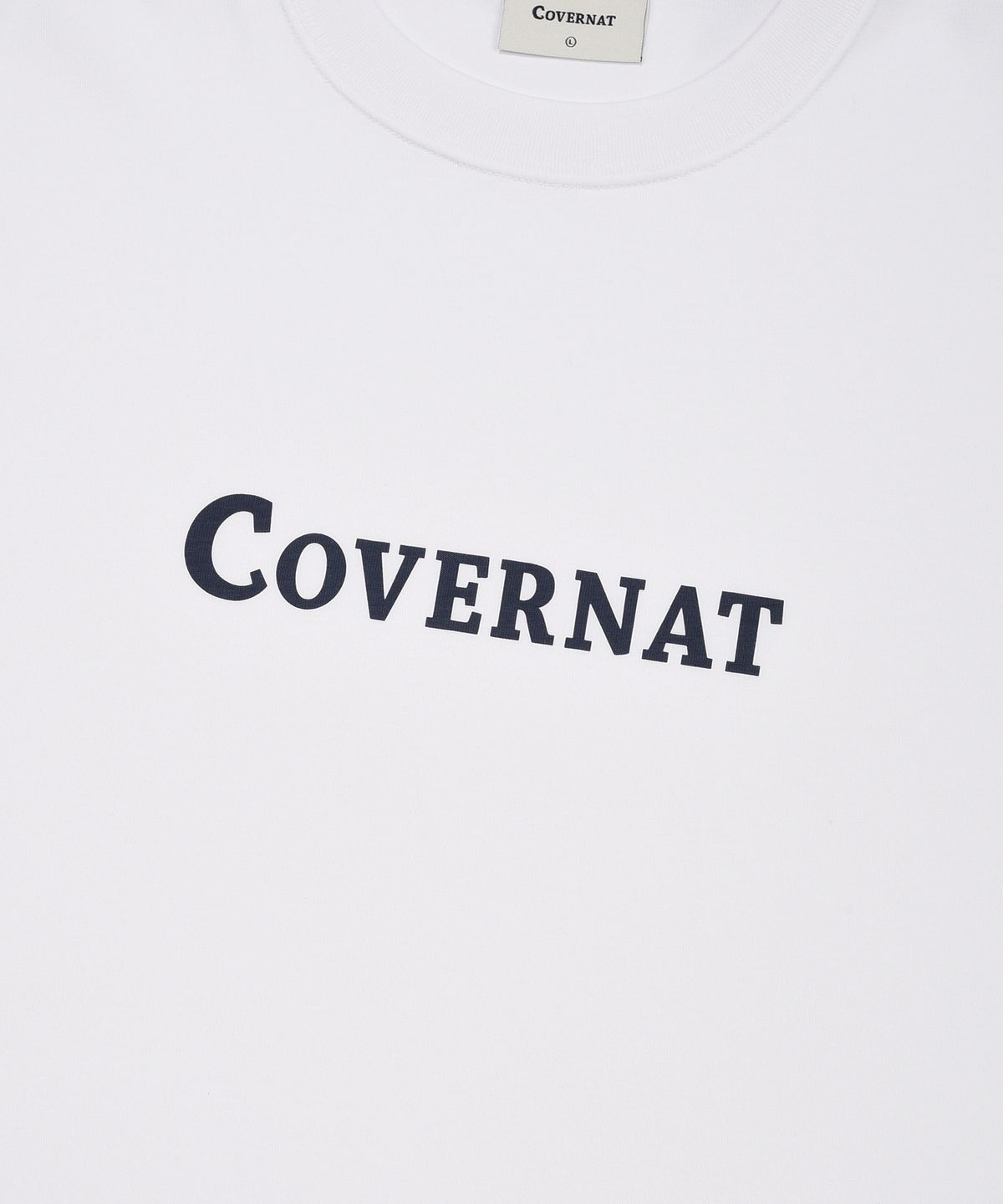 커버낫(COVERNAT) 센터 로고 티셔츠 화이트