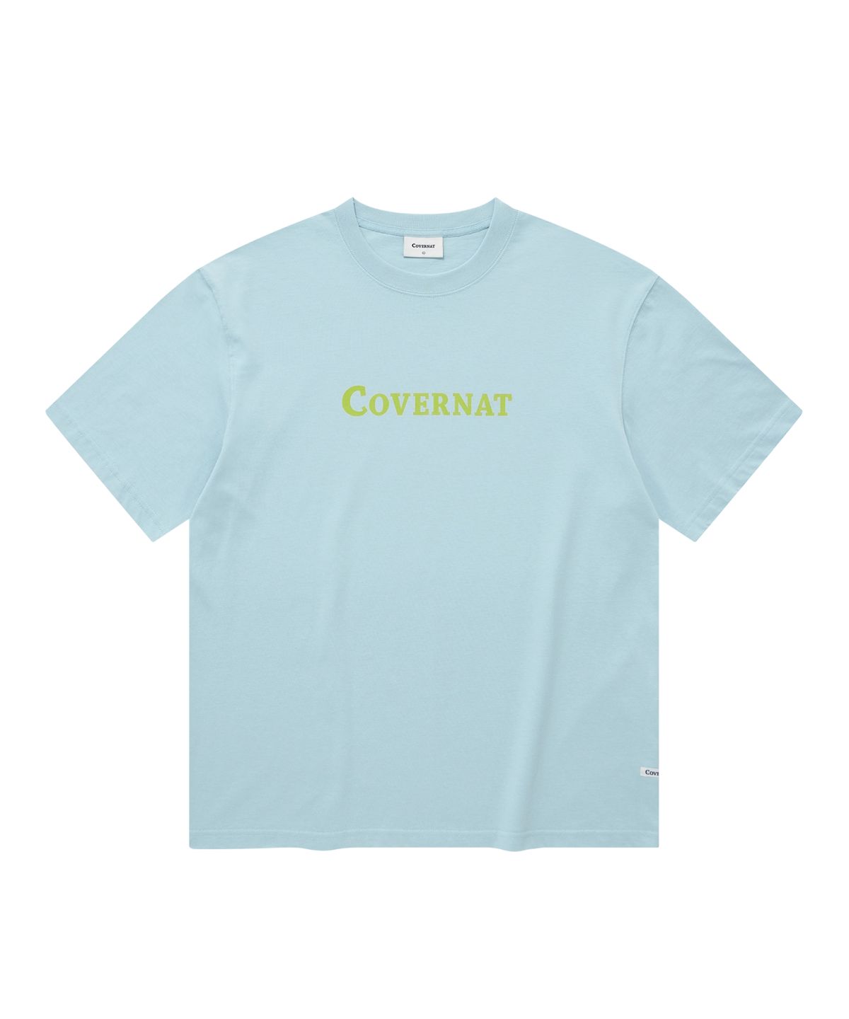 커버낫(COVERNAT) 센터 로고 티셔츠 라이트 블루