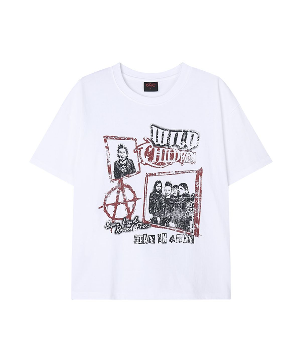 그레이가이즈클럽(GREYGUYSCLUB) 와일드칠드런 그래픽 반팔티셔츠 화이트
