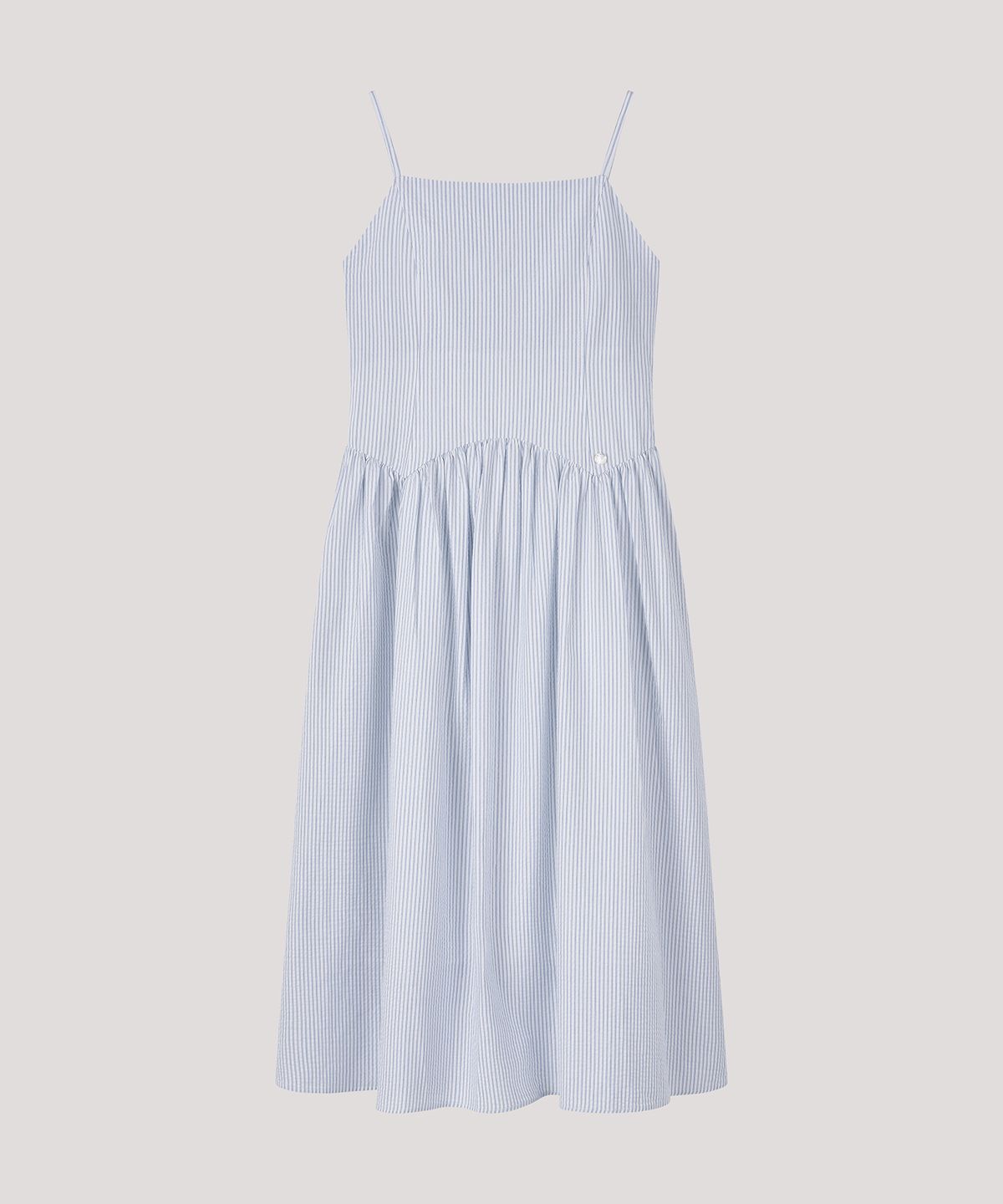 더 릴(THE LILLE) Shirring long Dress_Skylblue