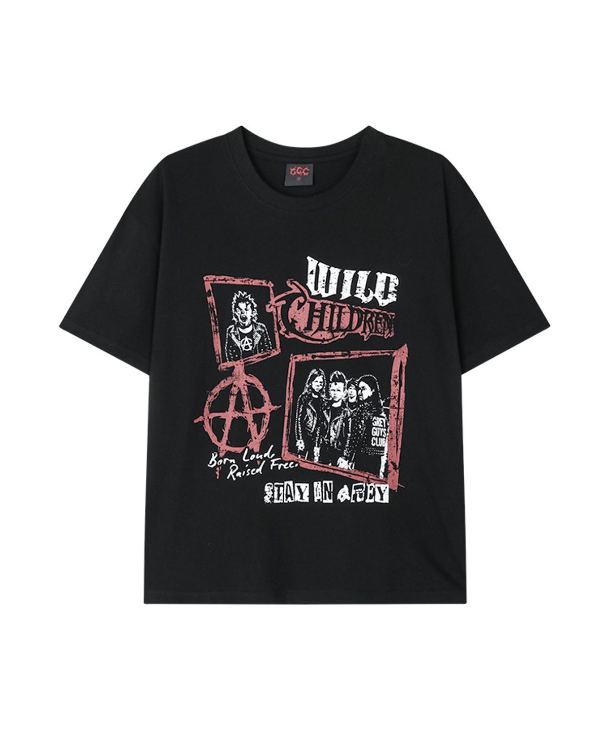 그레이가이즈클럽(GREYGUYSCLUB) 와일드칠드런 그래픽 반팔티셔츠 블랙