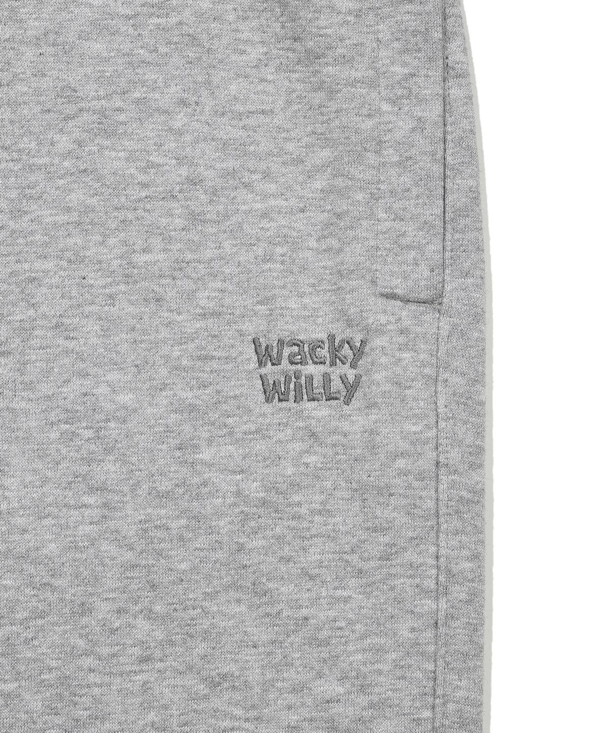 와키윌리(WACKY WILLY) 시그니처 와이드 스웻팬츠 그레이