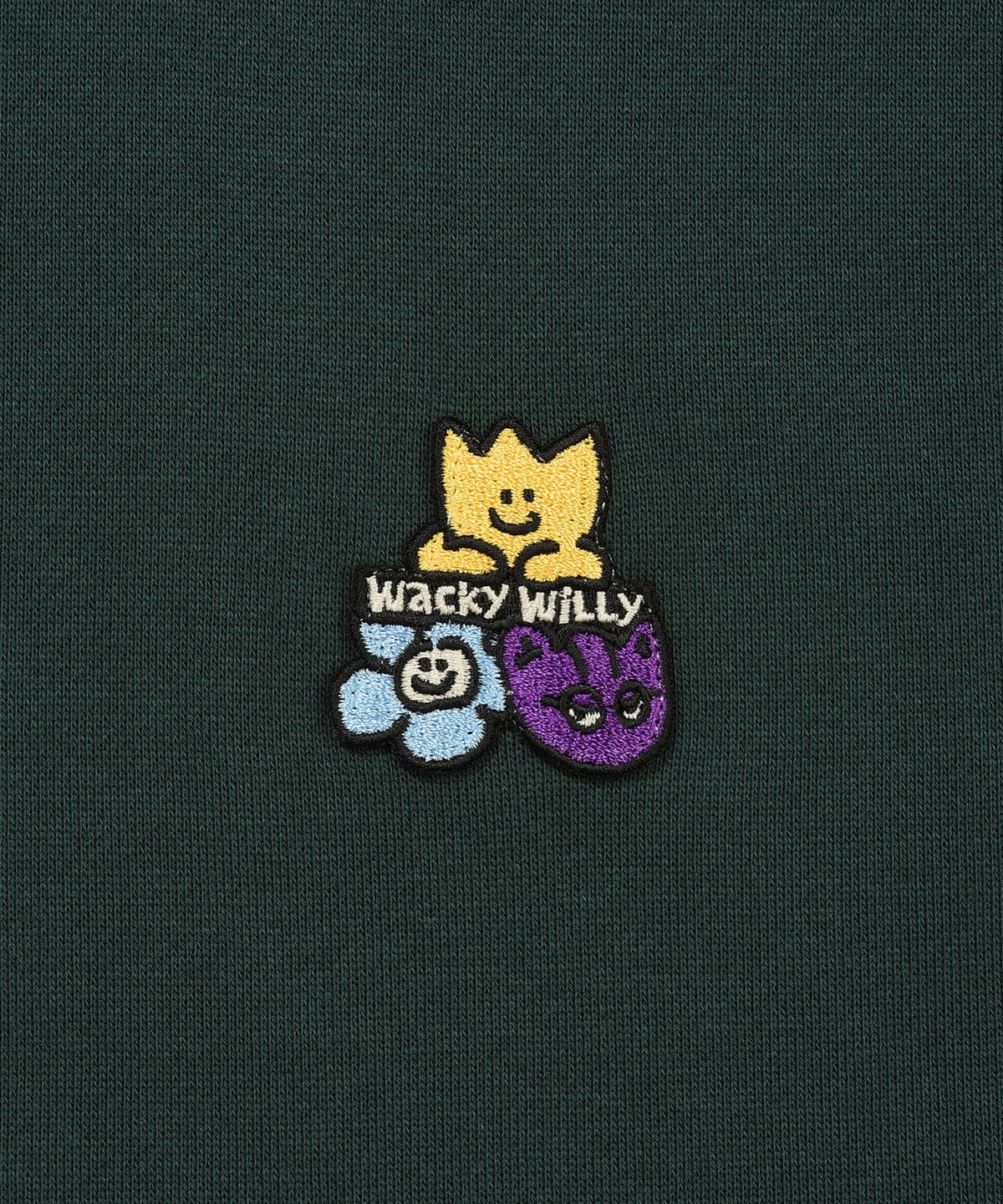 와키윌리(WACKY WILLY) 더블 와펜 후드 스웻 그린