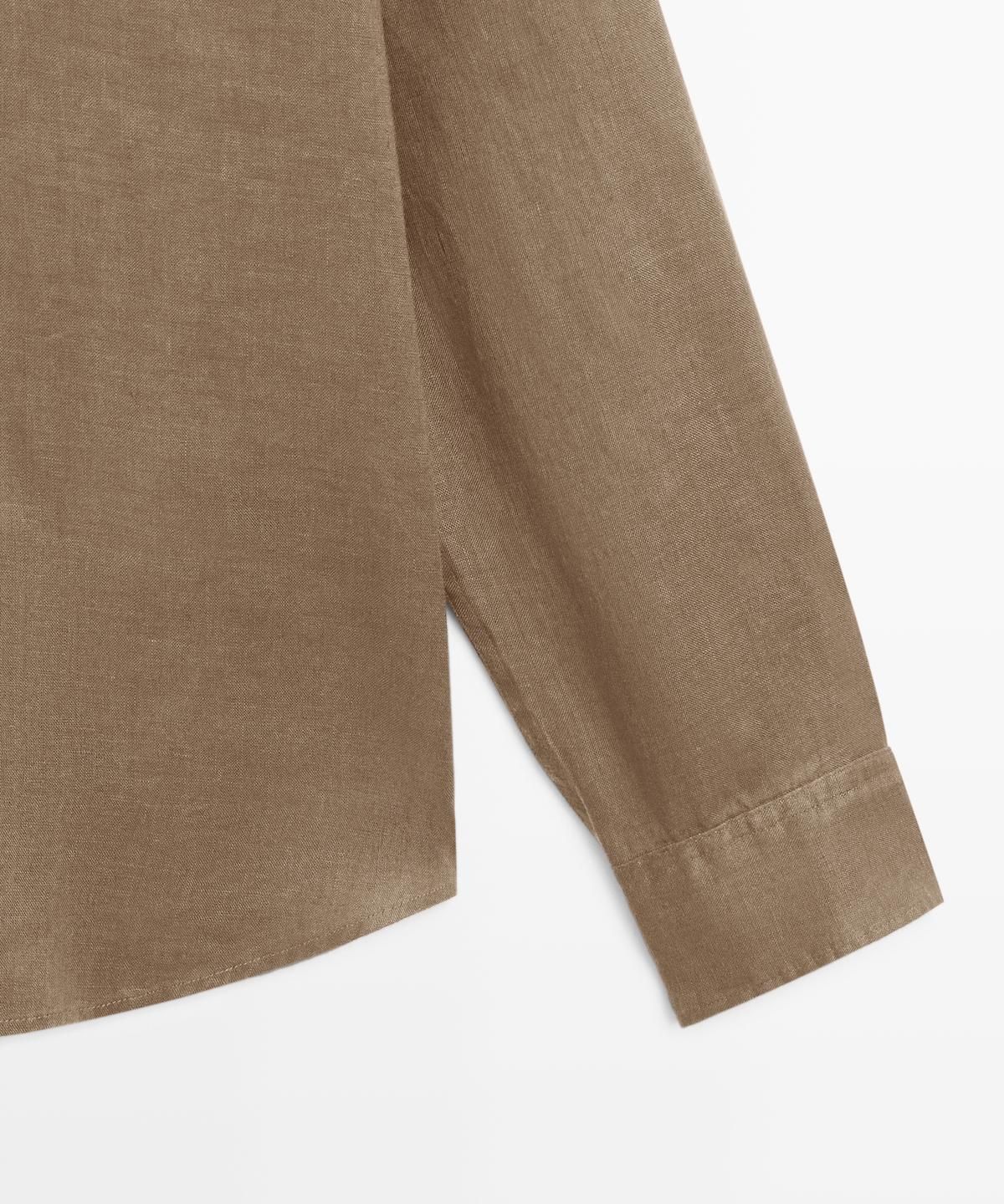 마시모두띠(MASSIMO DUTTI) 100% 린넨 슬림핏 셔츠