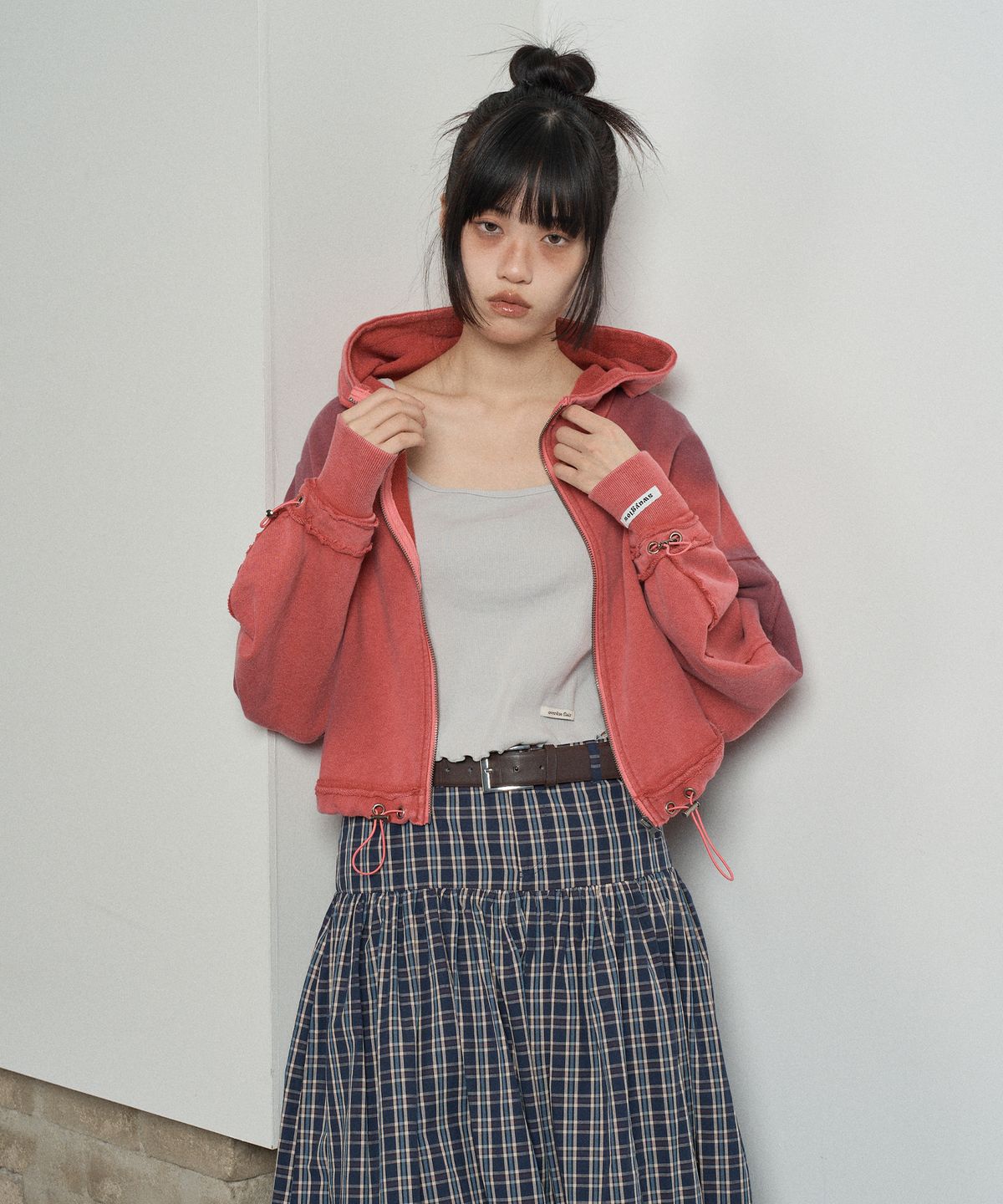 스웨이글로우(SWAYGLOW) 피그먼트 다잉 후디 점퍼 Pink