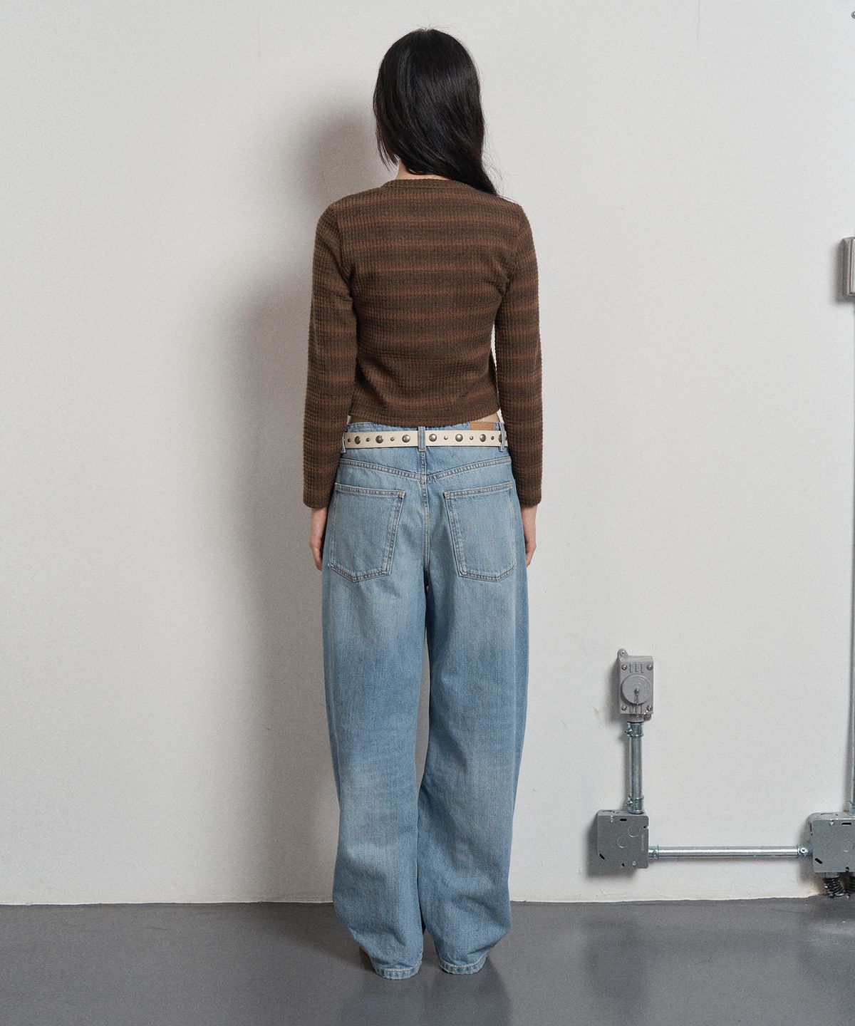 스웨이글로우(SWAYGLOW) 옴브레 가디건 Brown