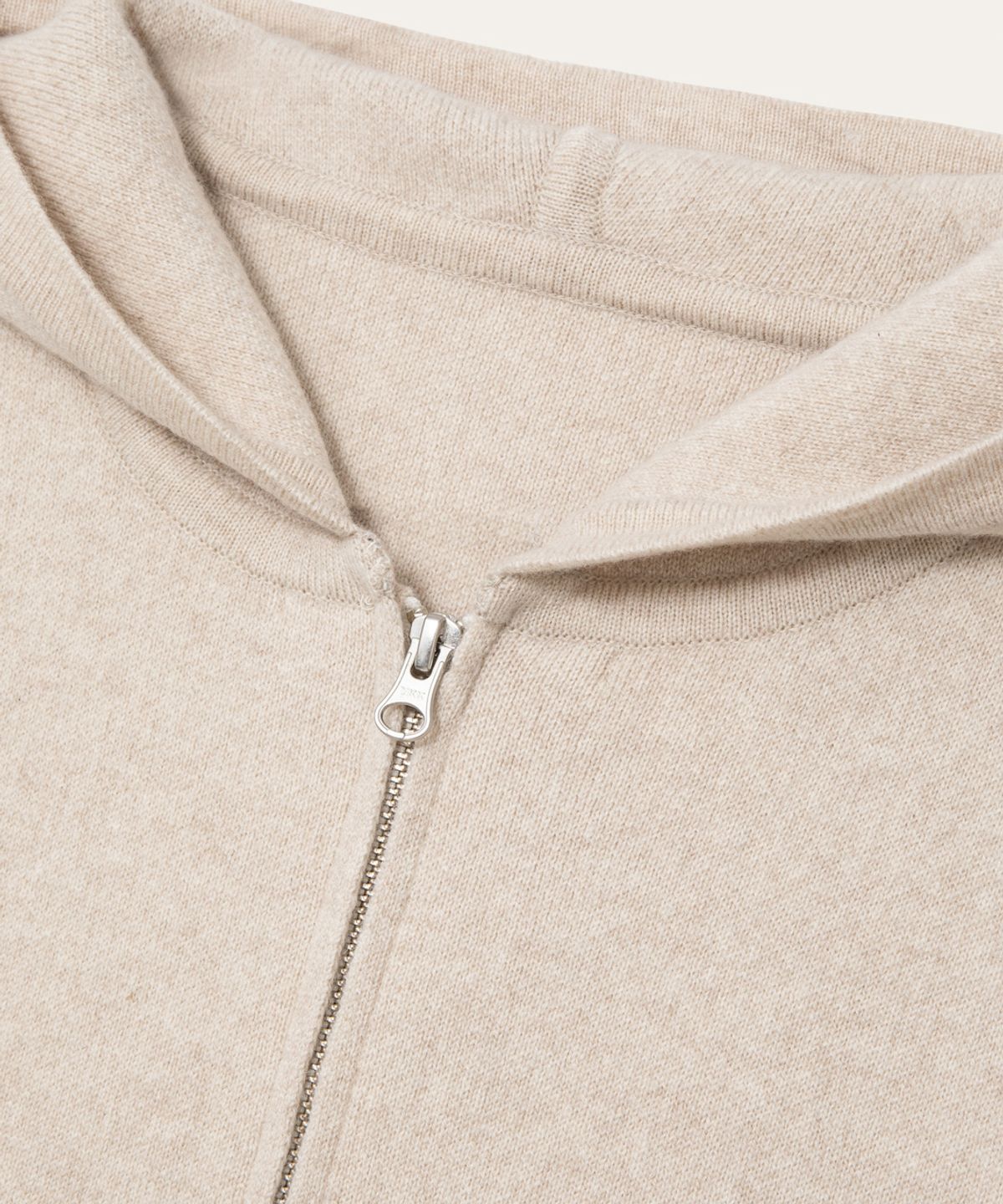 비베르데(VIIVERDE) Cashmere Hoodie Knit Zip Oatmeal
