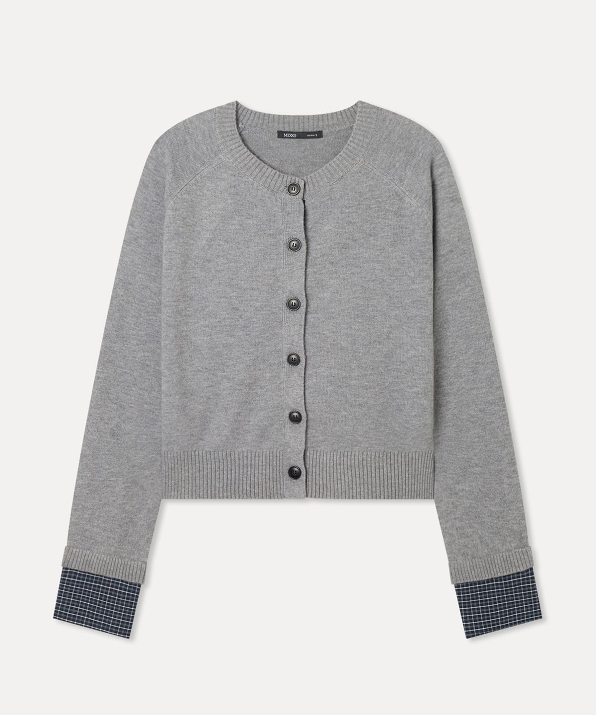 미쏘(MIXXO) 체크셔츠 레이어드 가디건 RE CKFV07T_MIWCKG33QT