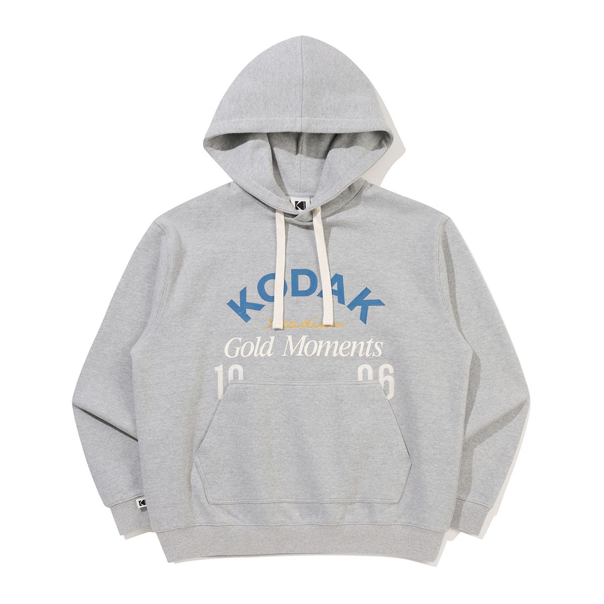 코닥(KODAK) 골드모먼트 빅로고 후드 티셔츠 M.GREY