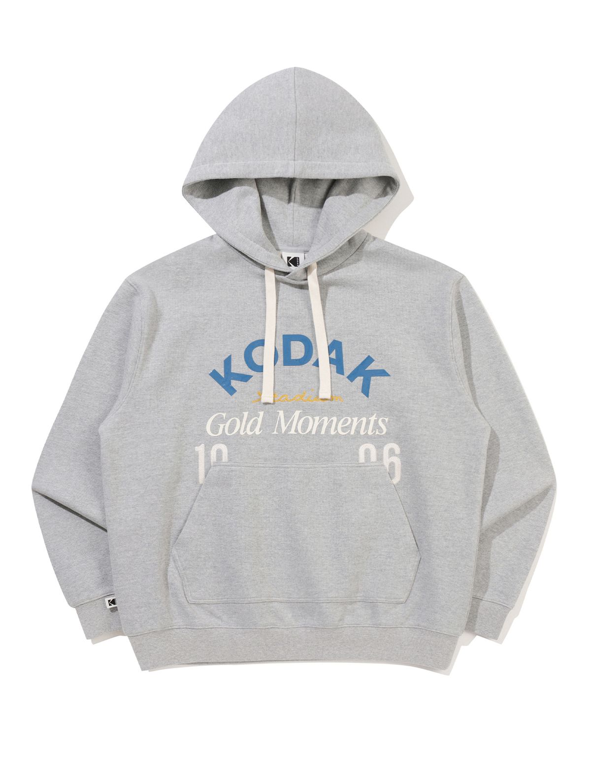 코닥(KODAK) 골드모먼트 빅로고 후드 티셔츠 M.GREY