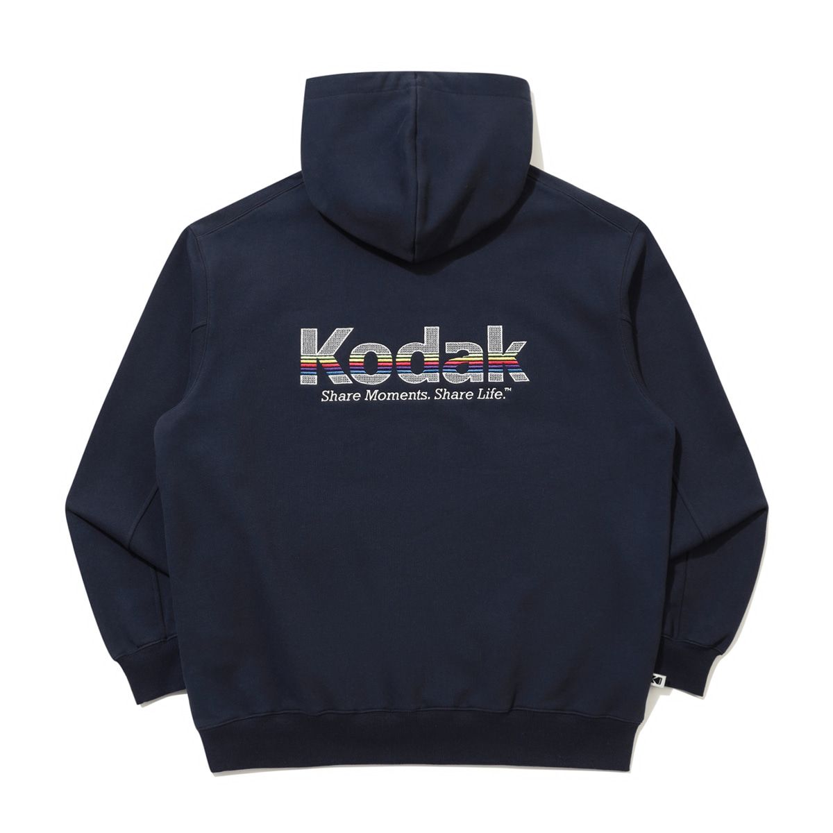 코닥(KODAK) 레인보우 후드 티셔츠 NAVY