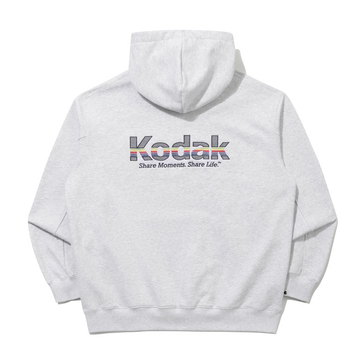 코닥(KODAK) 레인보우 후드 티셔츠 M.GREY