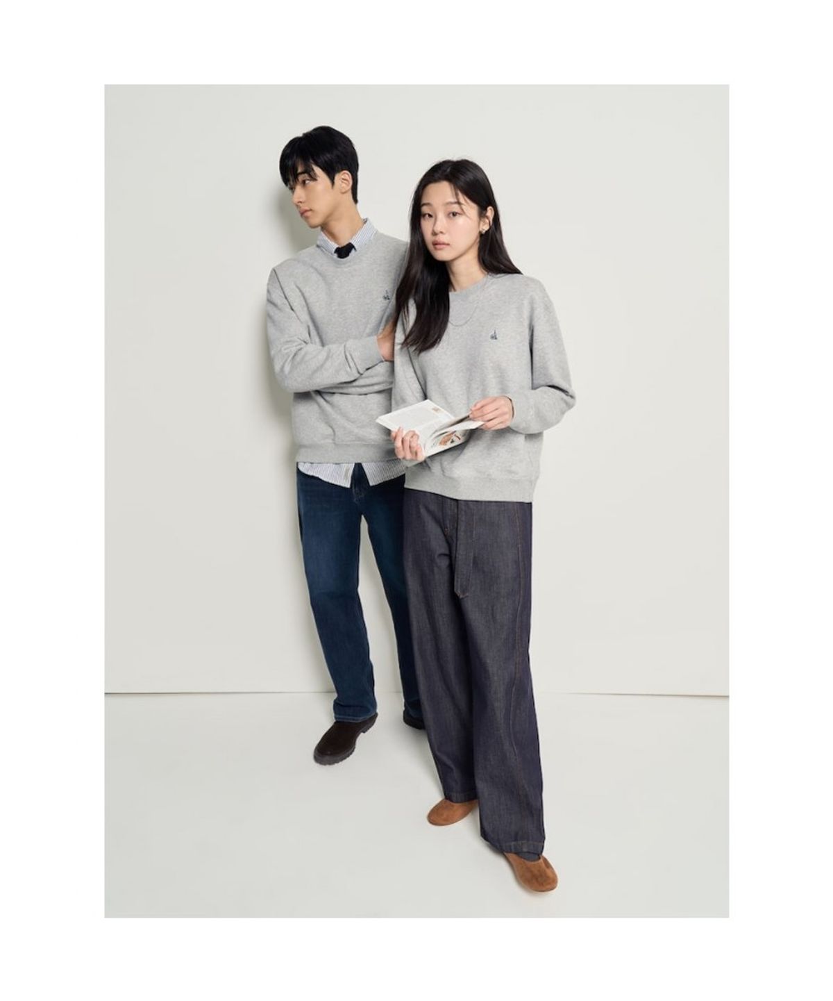 빈폴 멘(BEANPOLE MEN) [Essential] 스웨트 셔츠  라이트 그레이