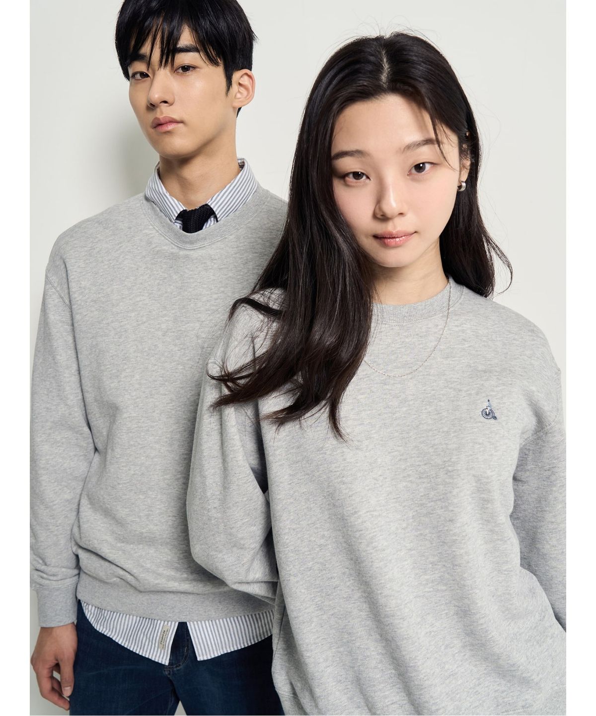 빈폴 멘(BEANPOLE MEN) [Essential] 스웨트 셔츠  라이트 그레이