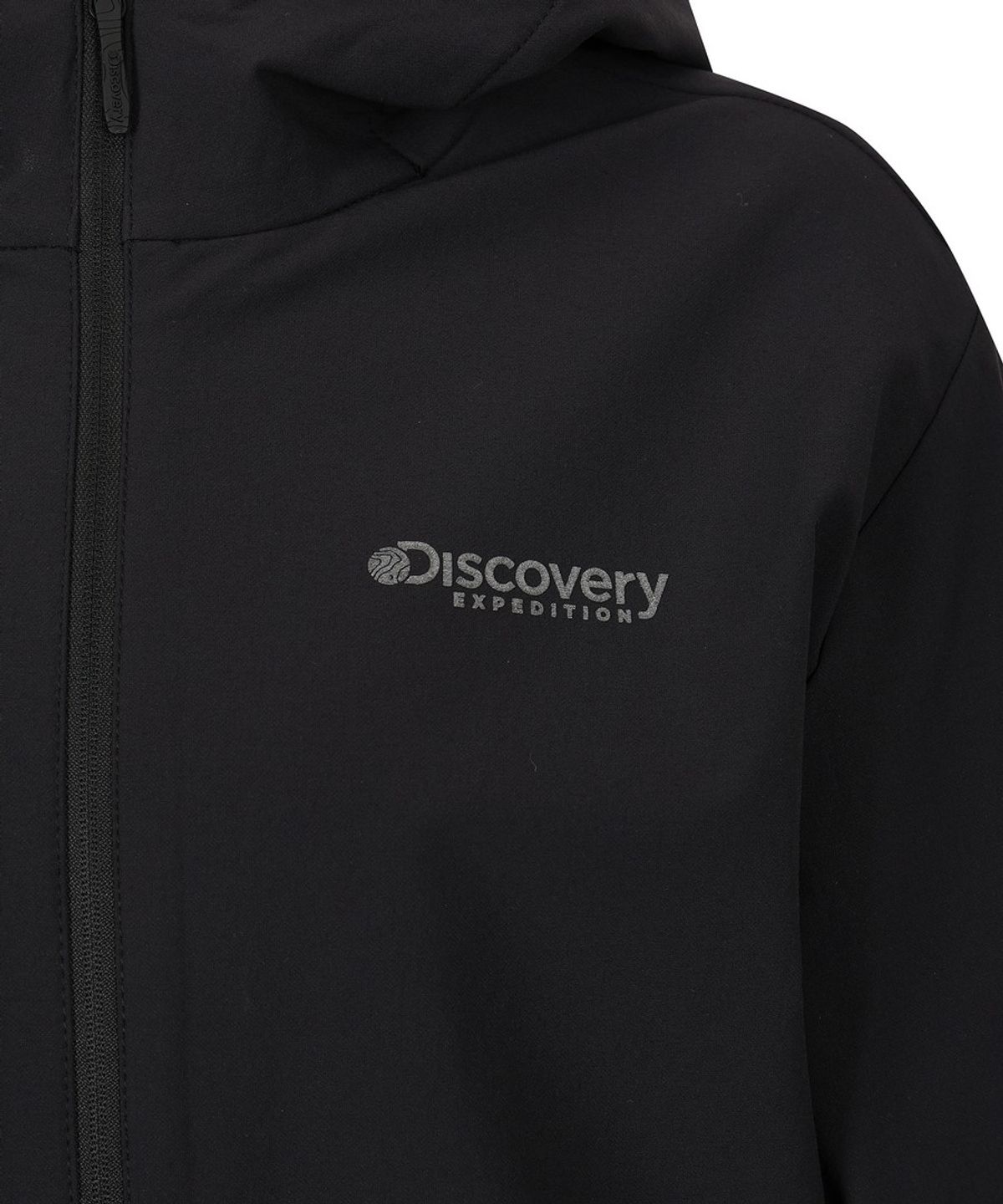 디스커버리 익스페디션(DISCOVERY EXPEDITION) 여성 에센셜 후드 일체형 소프트쉘 자켓 (BLACK)