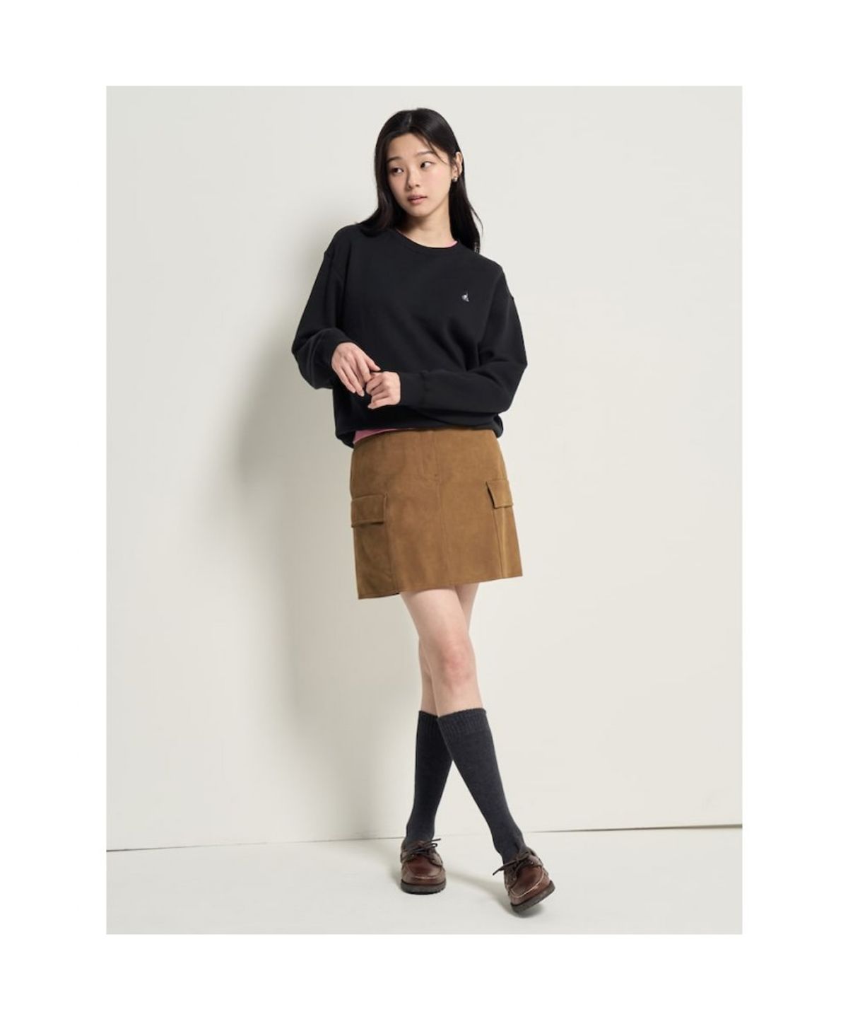 빈폴 멘(BEANPOLE MEN) [Essential] 스웨트 셔츠  블랙