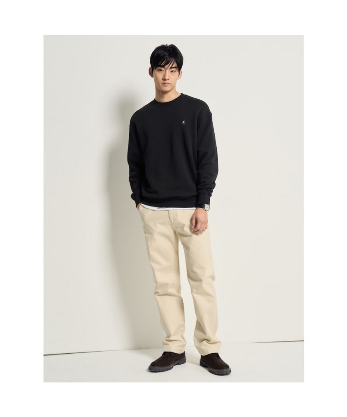 빈폴 멘(BEANPOLE MEN) [Essential] 스웨트 셔츠  블랙