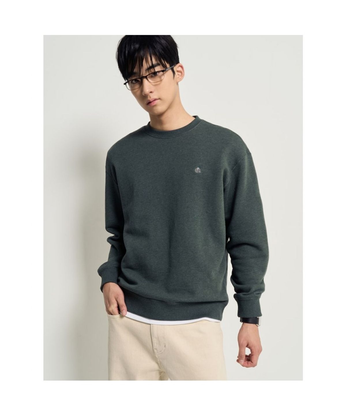 빈폴 멘(BEANPOLE MEN) [Essential] 스웨트 셔츠  그린