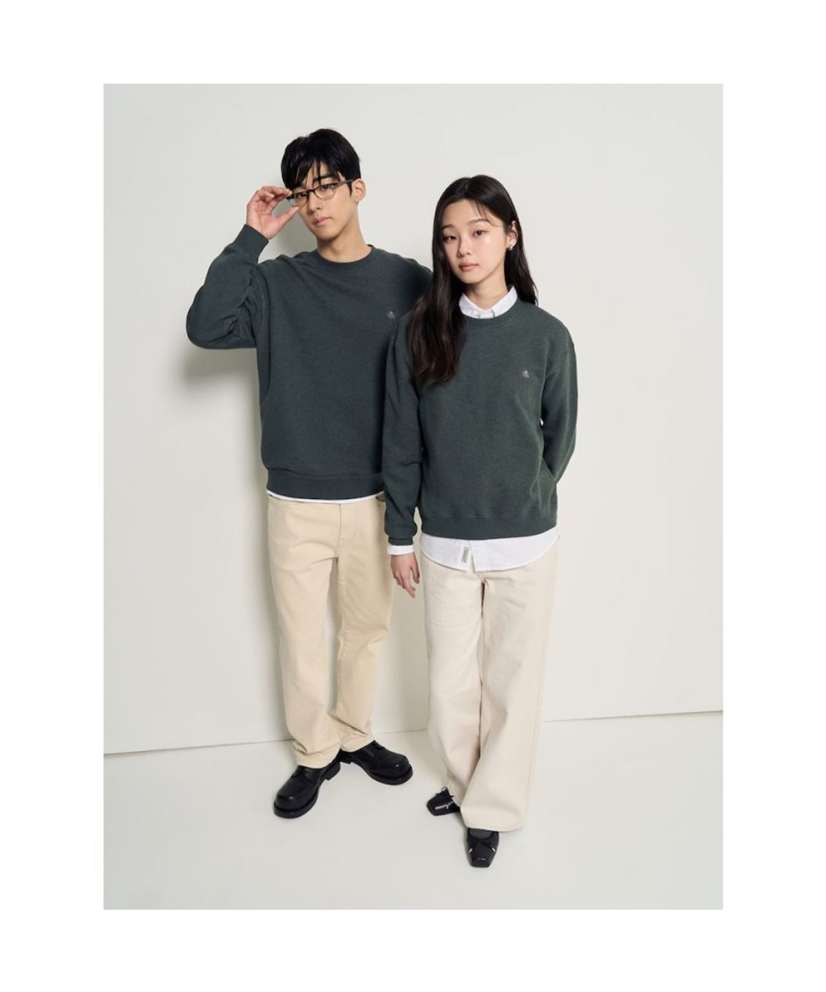 빈폴 멘(BEANPOLE MEN) [Essential] 스웨트 셔츠  그린
