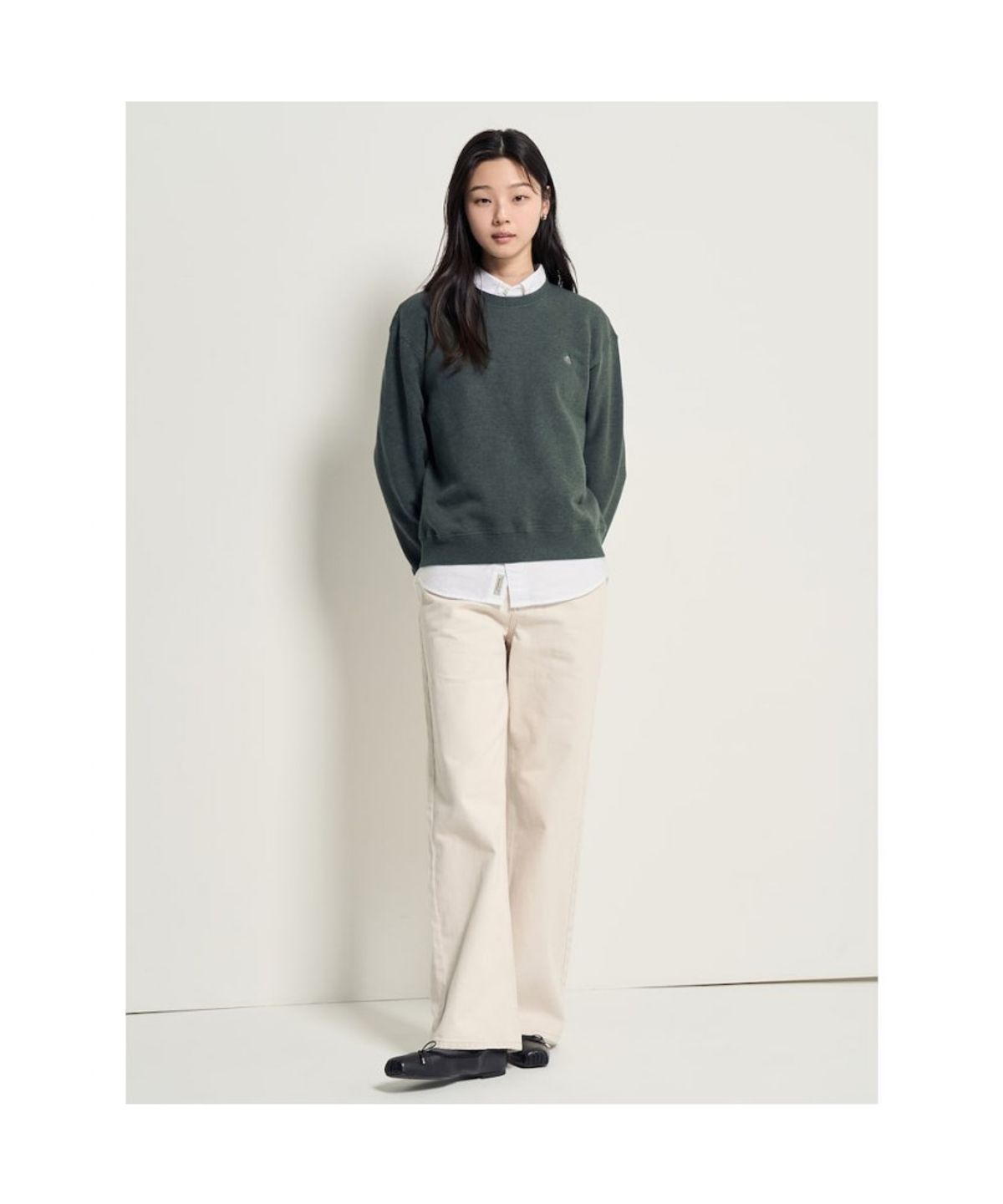 빈폴 멘(BEANPOLE MEN) [Essential] 스웨트 셔츠  그린