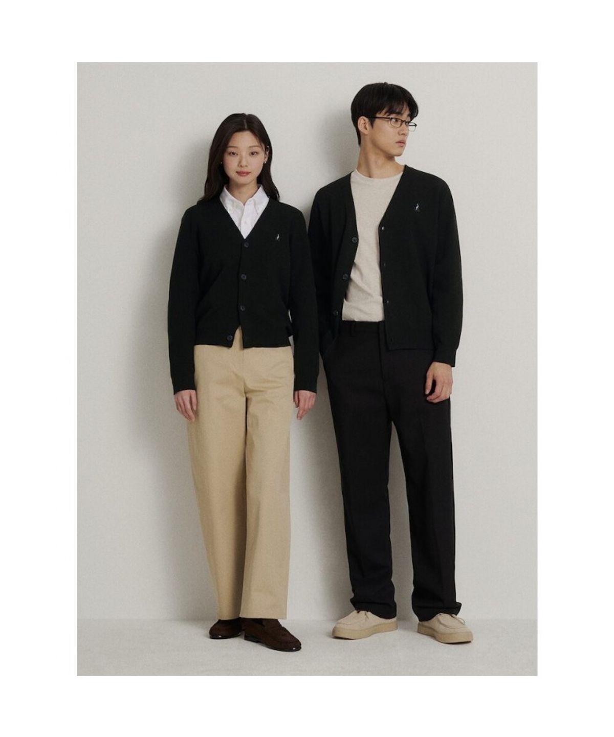 빈폴 멘(BEANPOLE MEN) [Essential] 남녀공용 코튼 베럴비 카디건  블랙