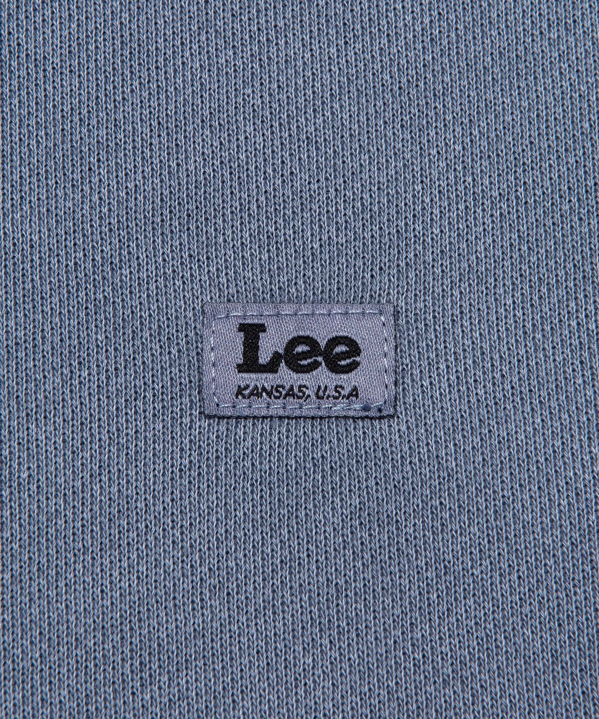 리(LEE) 다이드 라벨 후드 집업 피그먼트 블루