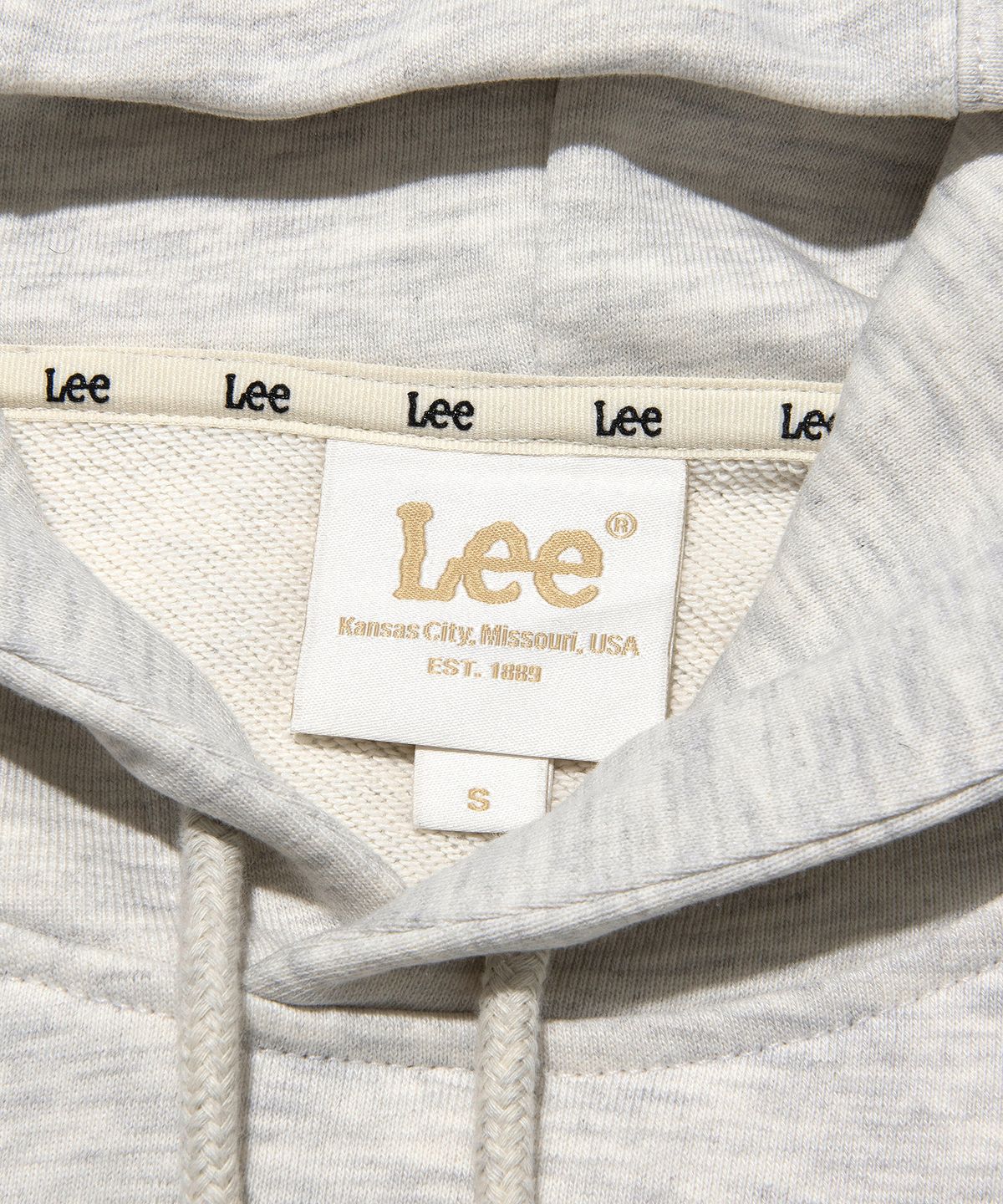 리(LEE) 우먼 도트 그래픽 후드 오트밀