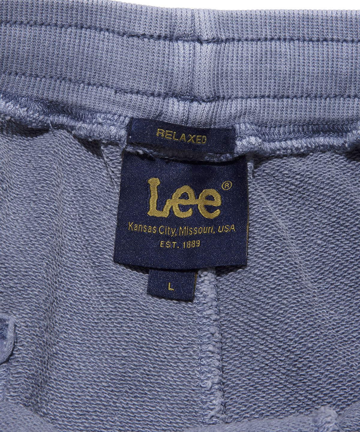 리(LEE) 다이드 라벨 스웻 팬츠 피그먼트 블루