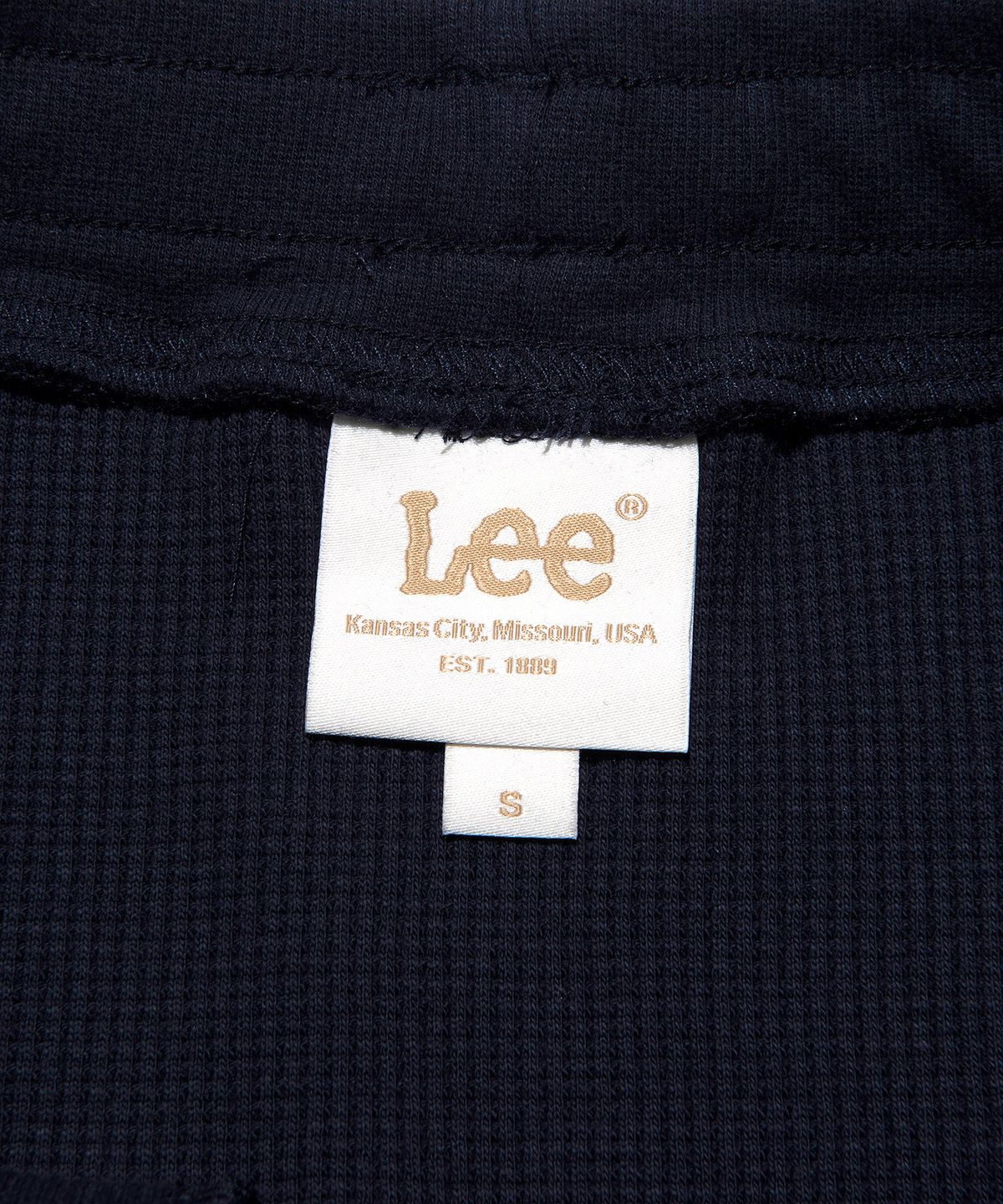 리(LEE) 우먼 와플 미디 스웻 스커트 네이비