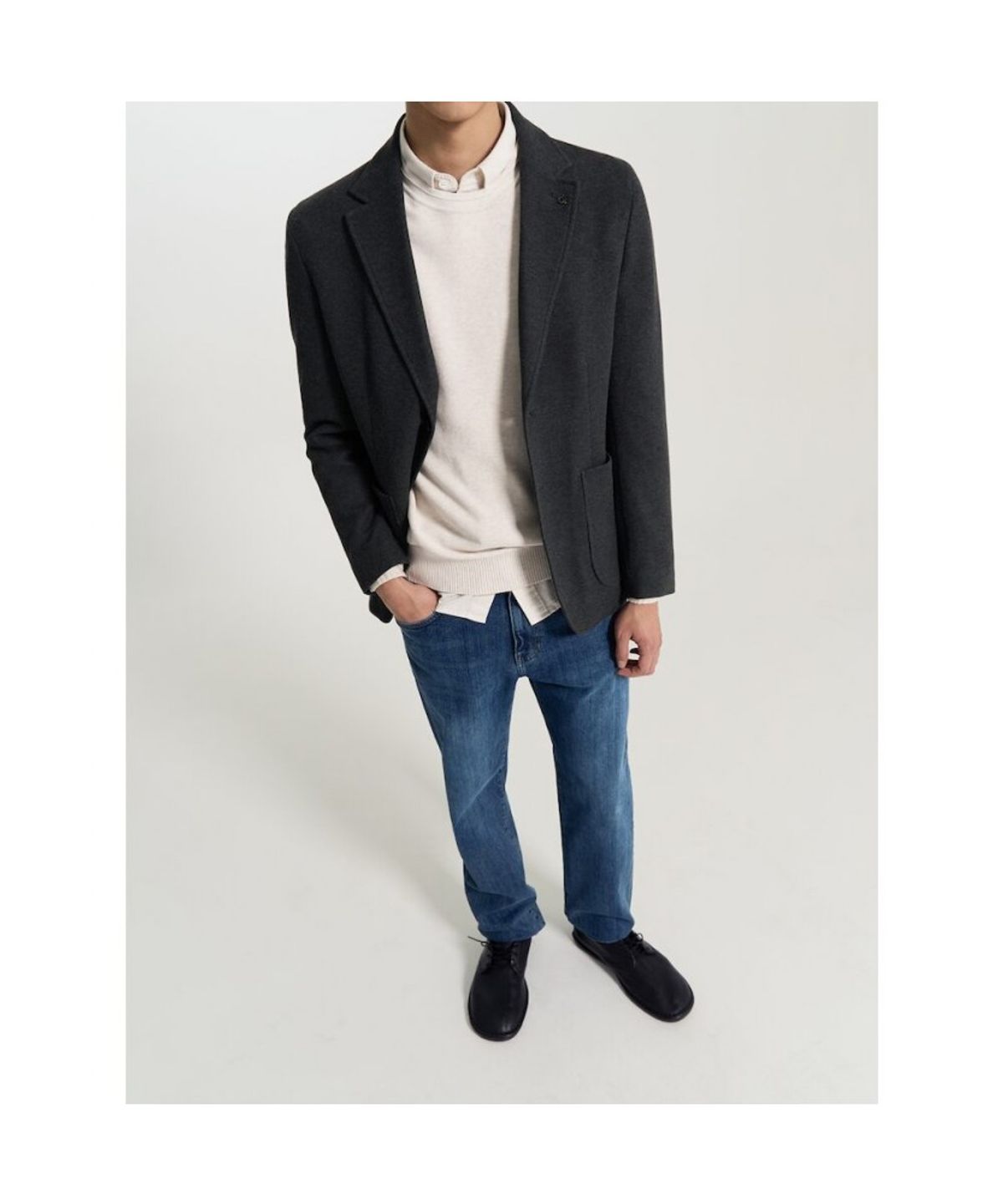 빈폴 멘(BEANPOLE MEN) 프리미엄 저지 솔리드 재킷  그레이
