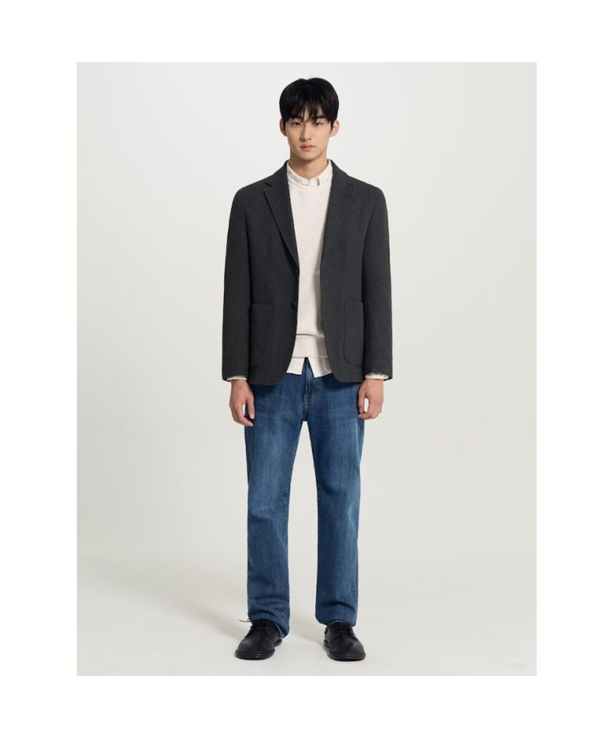 빈폴 멘(BEANPOLE MEN) 프리미엄 저지 솔리드 재킷  그레이