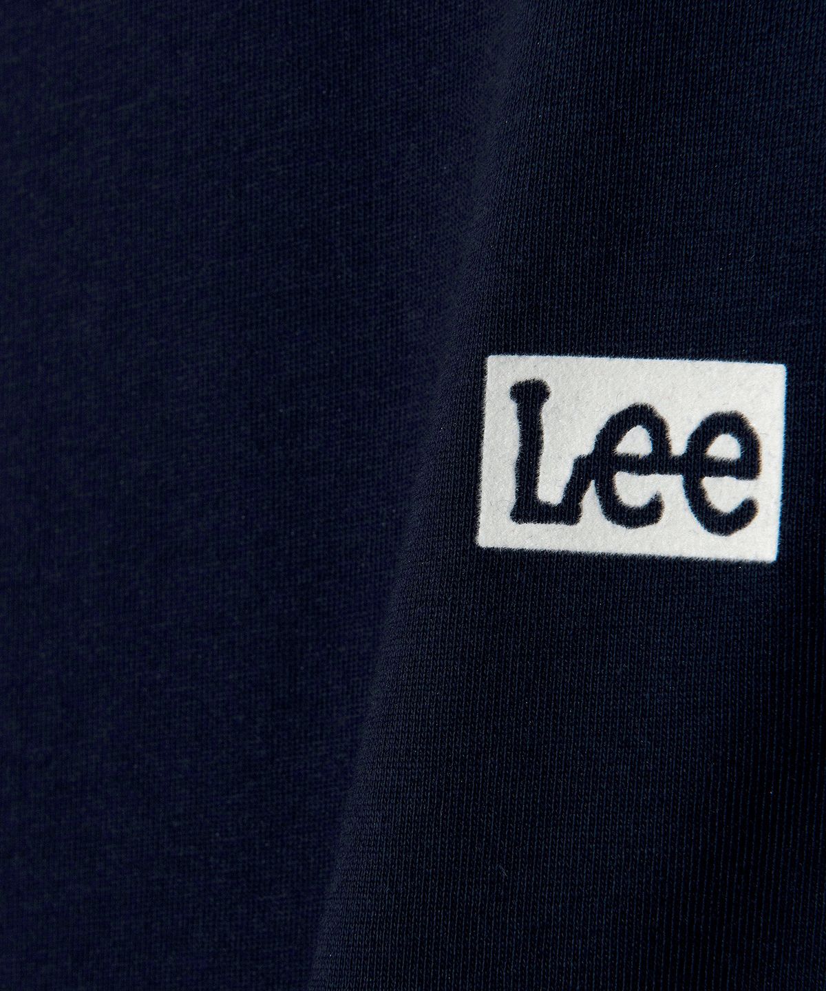 리(LEE) 박스 트위치 로고 반팔 티셔츠 네이비