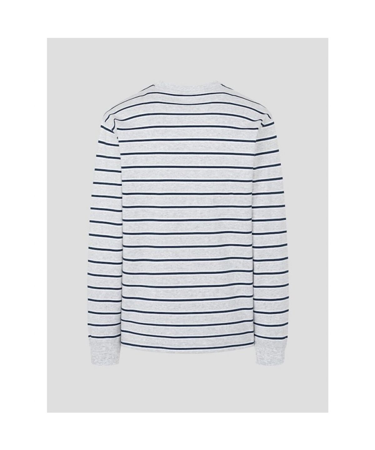 빈폴 멘(BEANPOLE MEN) 멀티 스트라이프 라운드넥 긴소매 티셔츠  그레이
